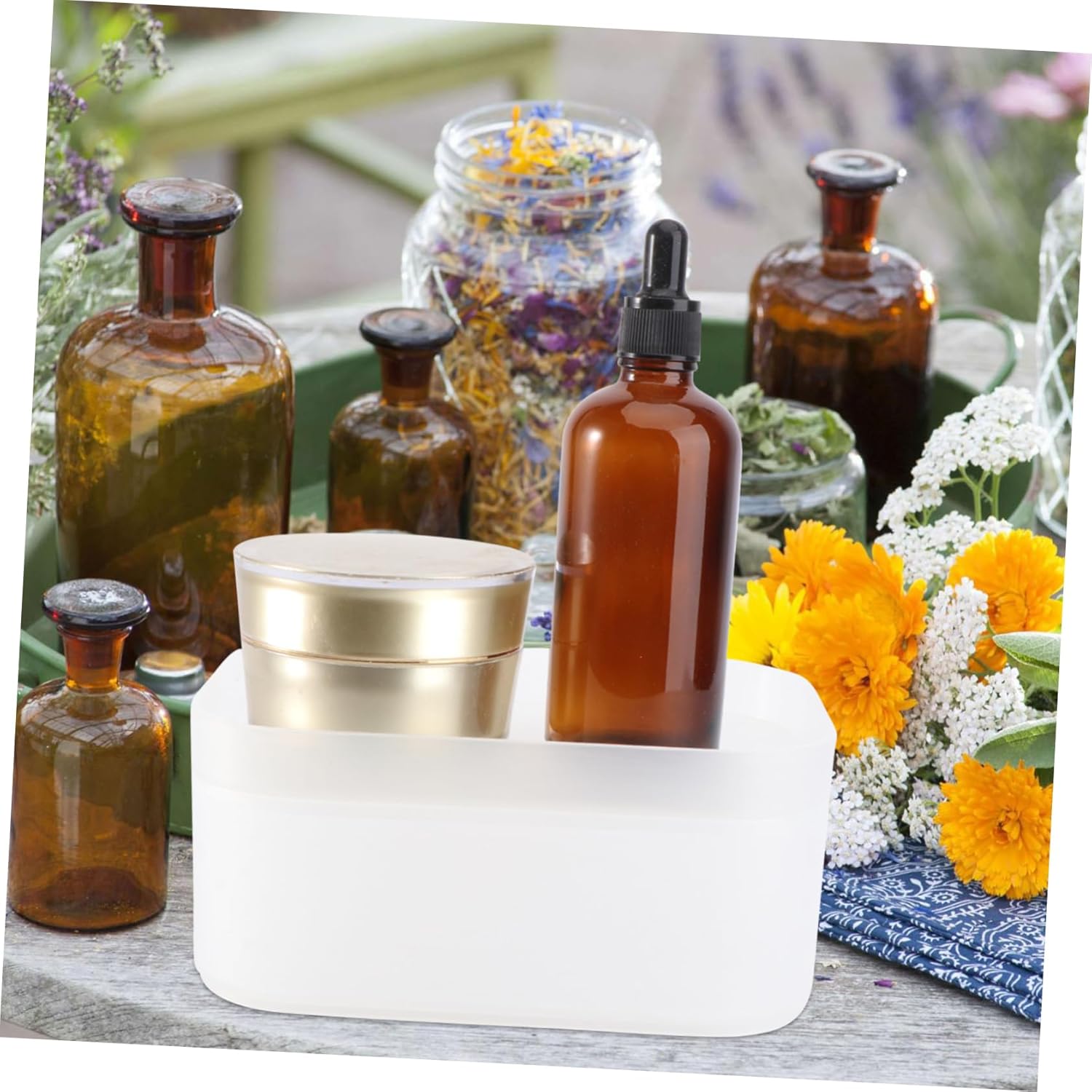 Angoily Modern Makeup Organizer Cosmetic Storage Box