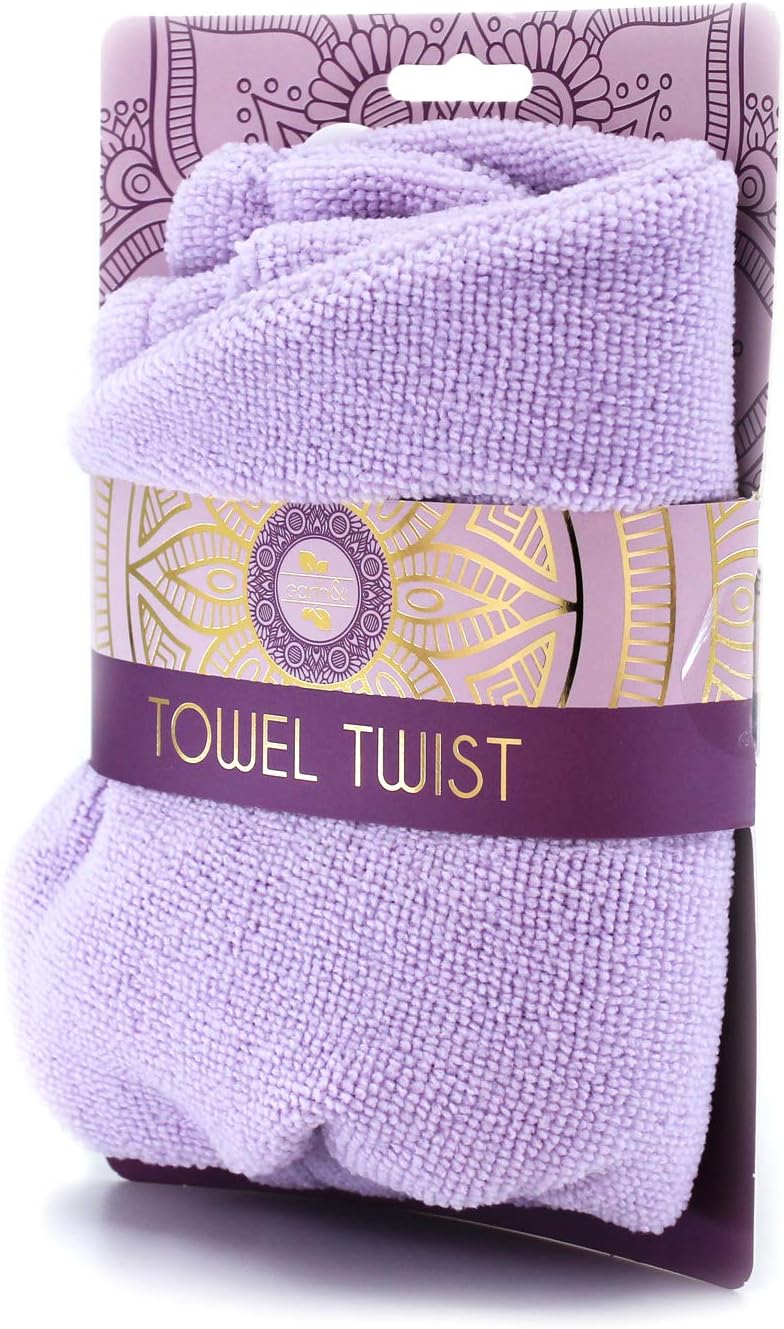 Earth I Purple Microfiber Hair Towel 4 Pack 1 Face Stone Gua Sha