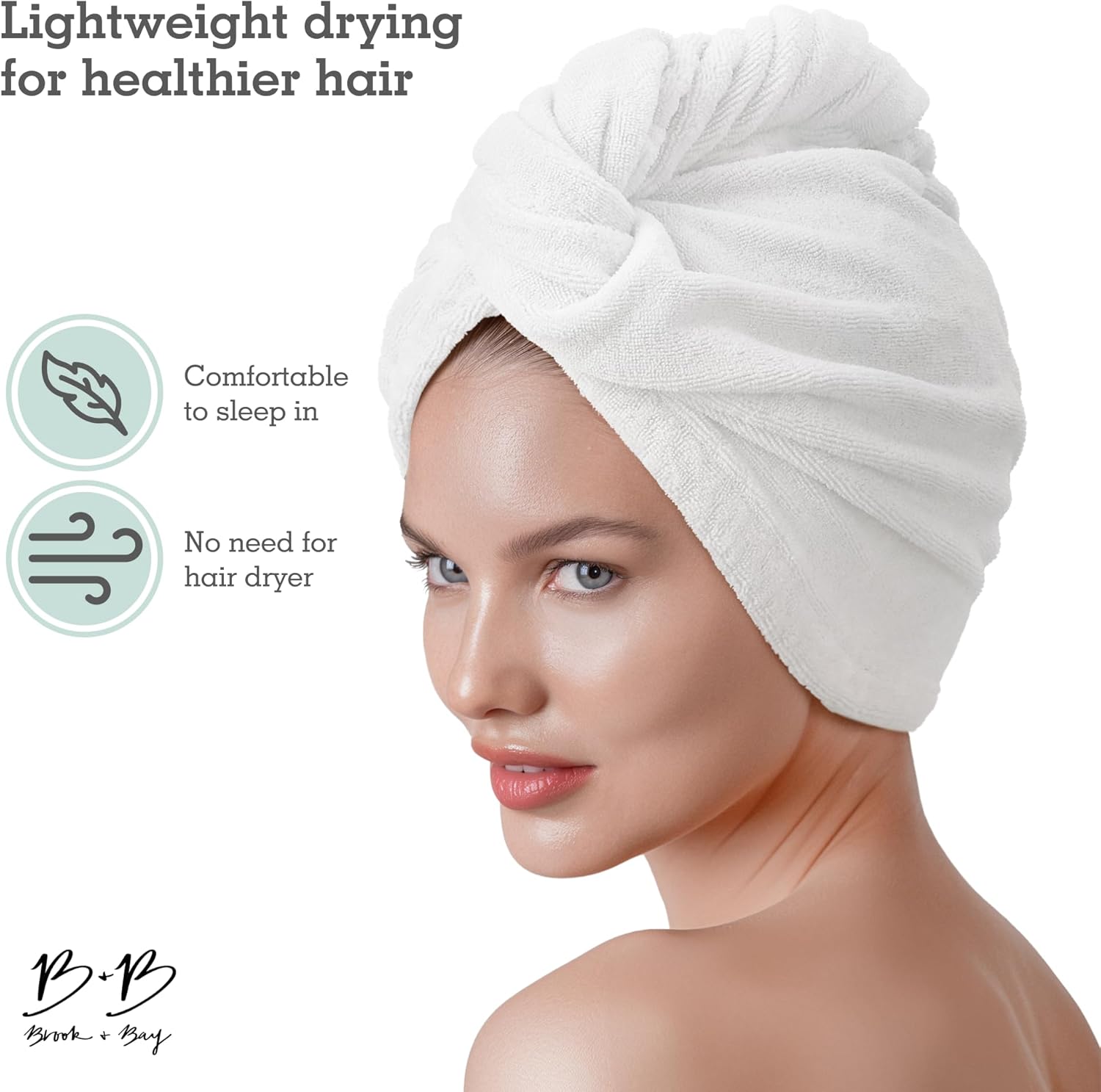 Brook Bay Microfiber Hair Towel for Women