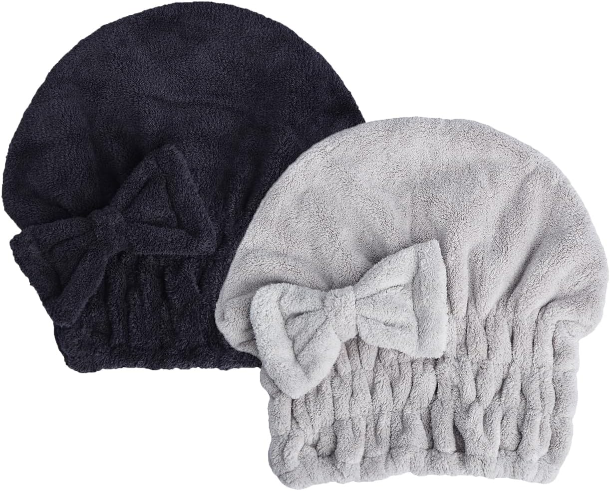 HOPESHINE Microfiber Hair Towel Cap for Women