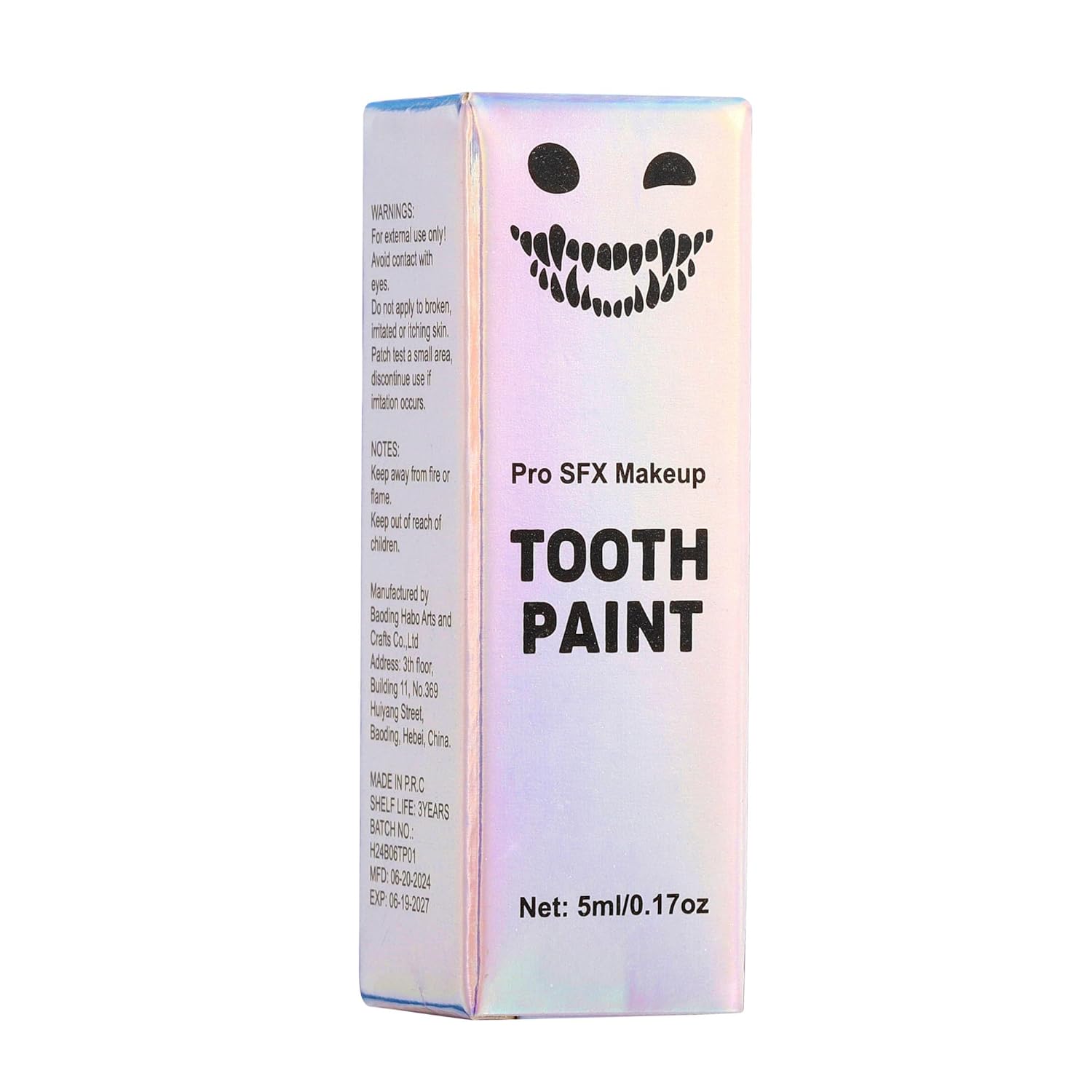 DALVGFN Black Tooth Paint - Quick Dry Non-Toxic Temporary Teeth Makeup