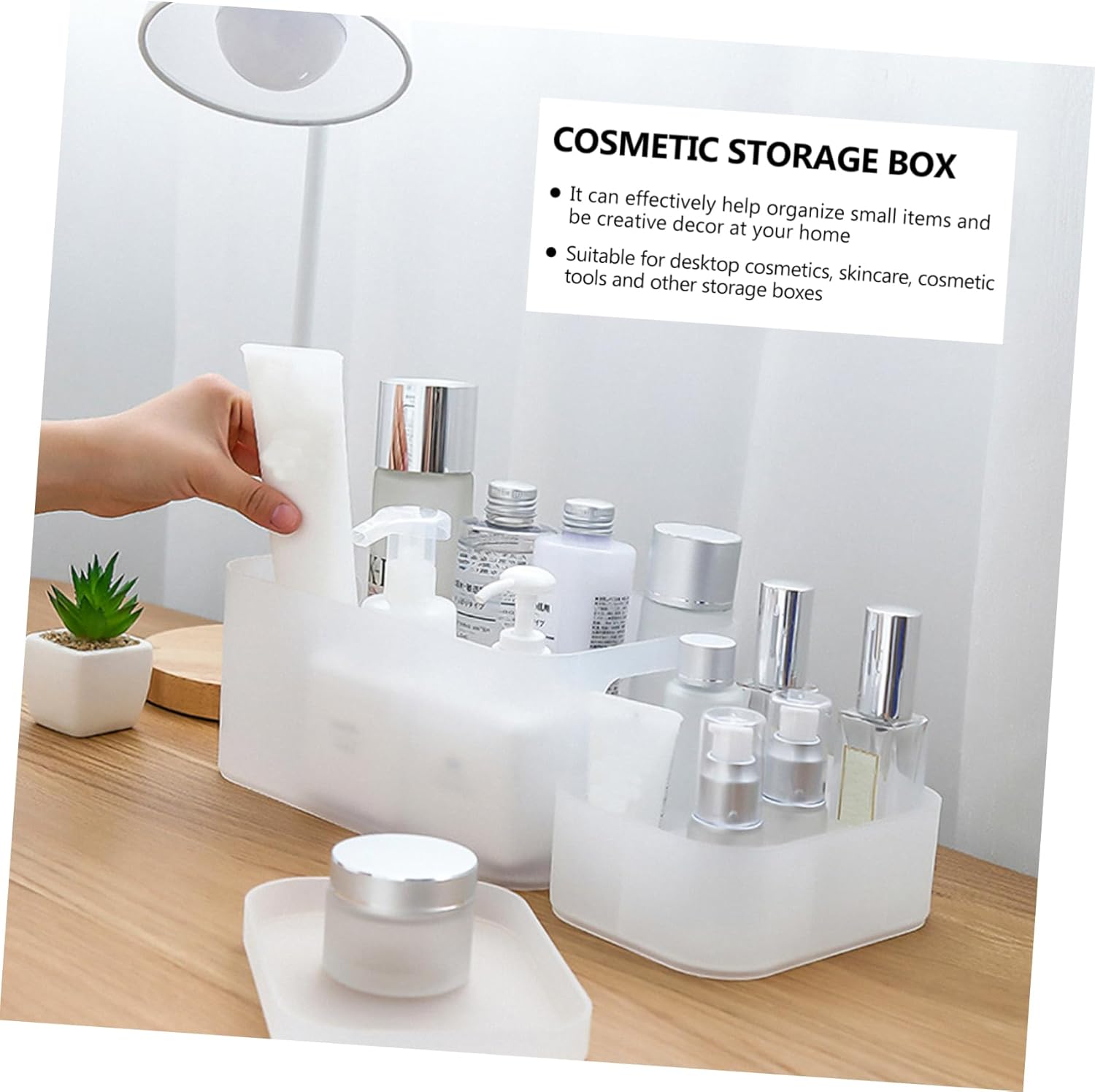 LIFKOME Cosmetic Organizer Storage Box for Makeup and Jewelry