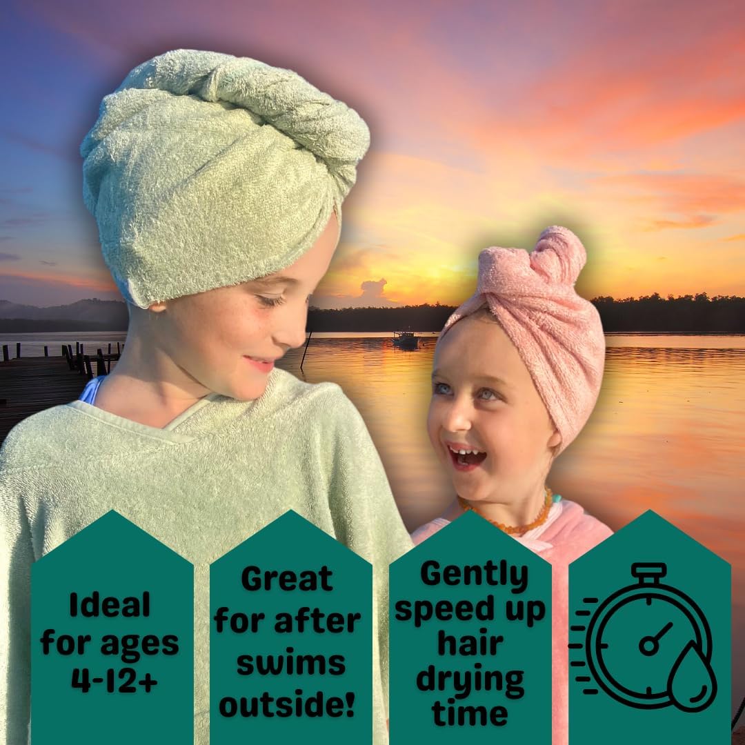 Birch Bay Kids Hair Towel Wrap Set of 2