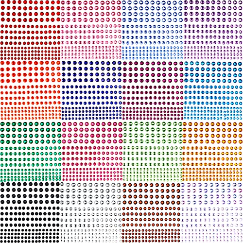 La Jolie Jasmin 2752 Pcs Self Adhesive Rhinestones Eye Nail Face Gems