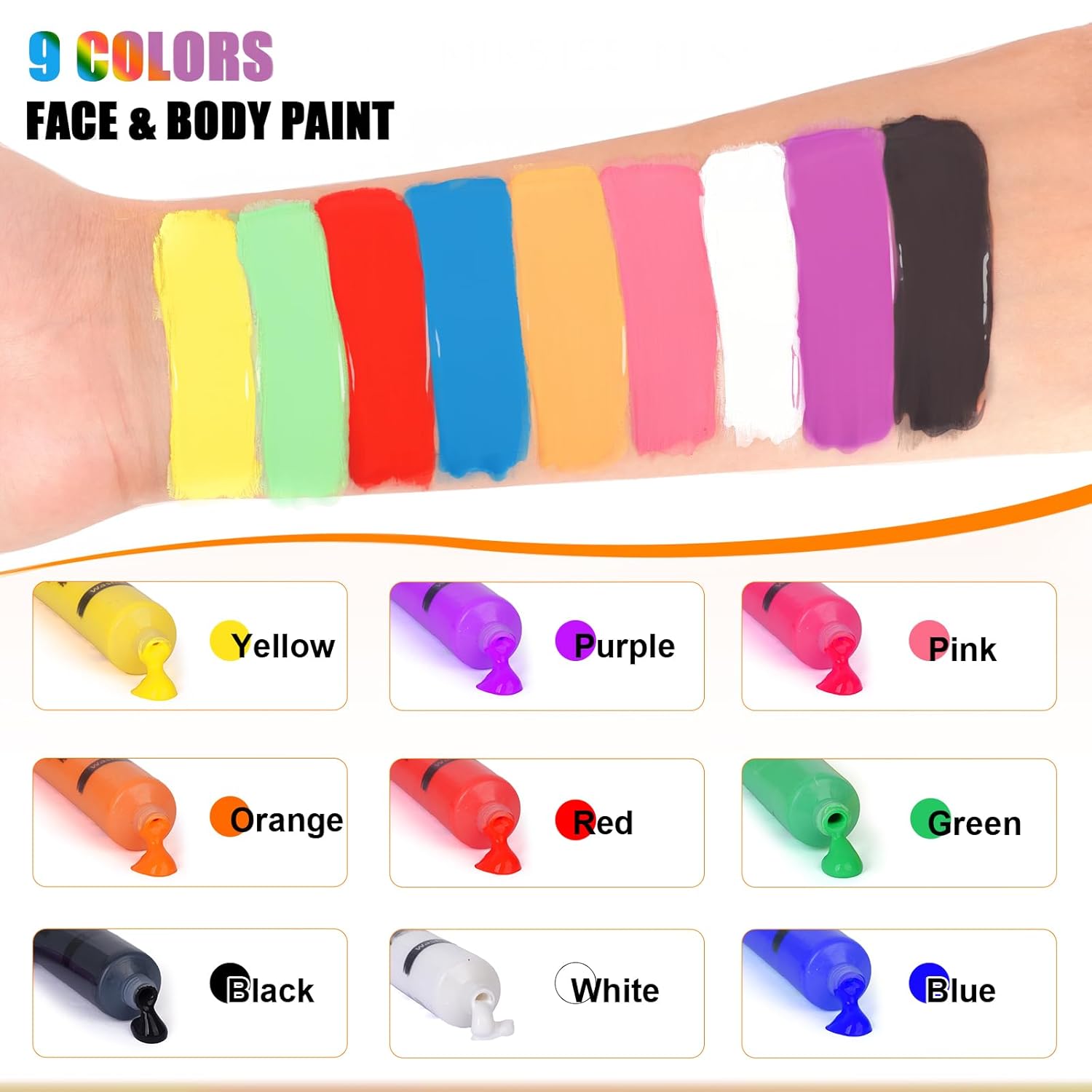 Halloween Green Face Body Paint for Cosplay Special Effects