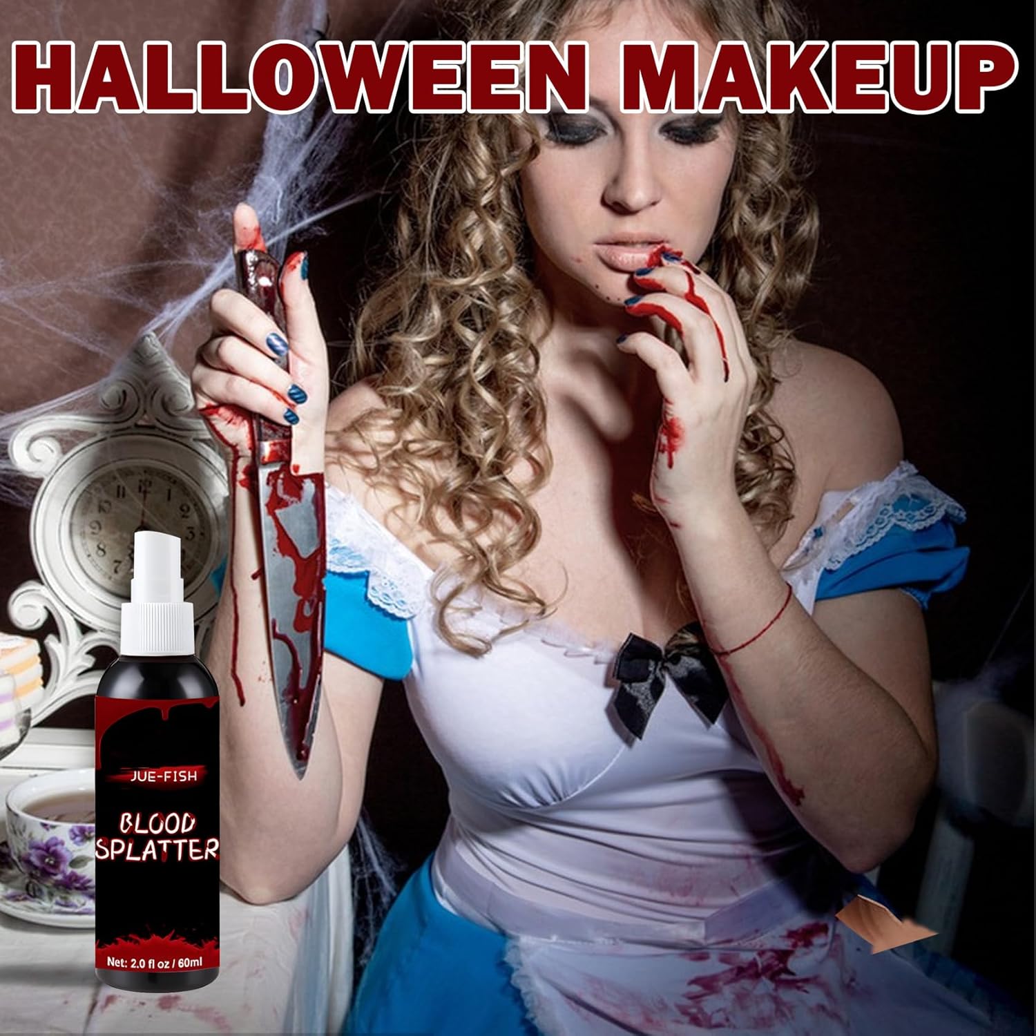 AOAZXBB Fake Blood Spray Halloween Makeup