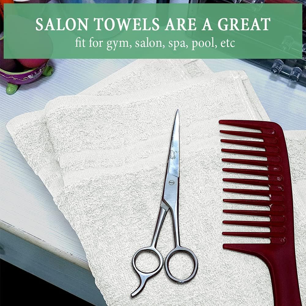 TOALLA 100 Cotton Towel Set of 50 - 16x27in White
