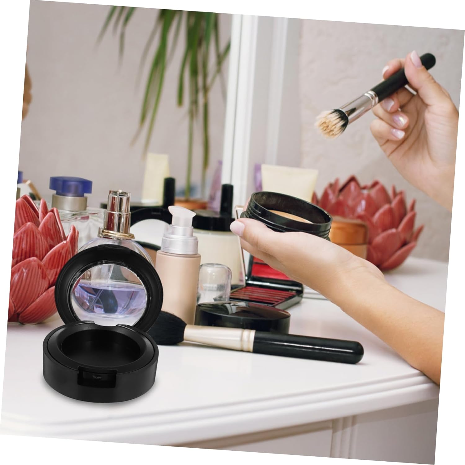 VICASKY 8Pcs Travel Eyeshadow Compact Organizer for Women