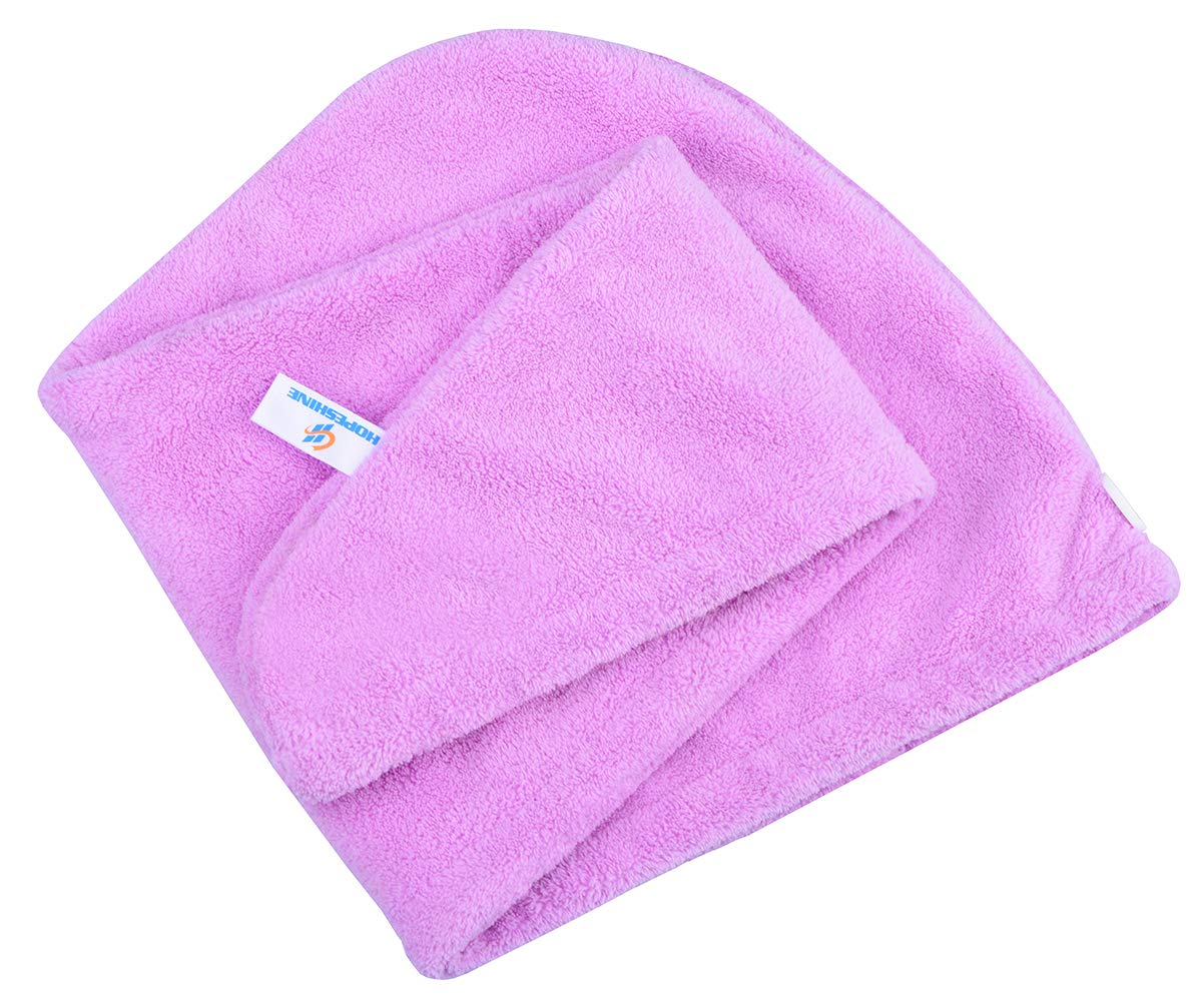HOPESHINE Hair Towel Twist 3-Pack Blue Purple Rose Red