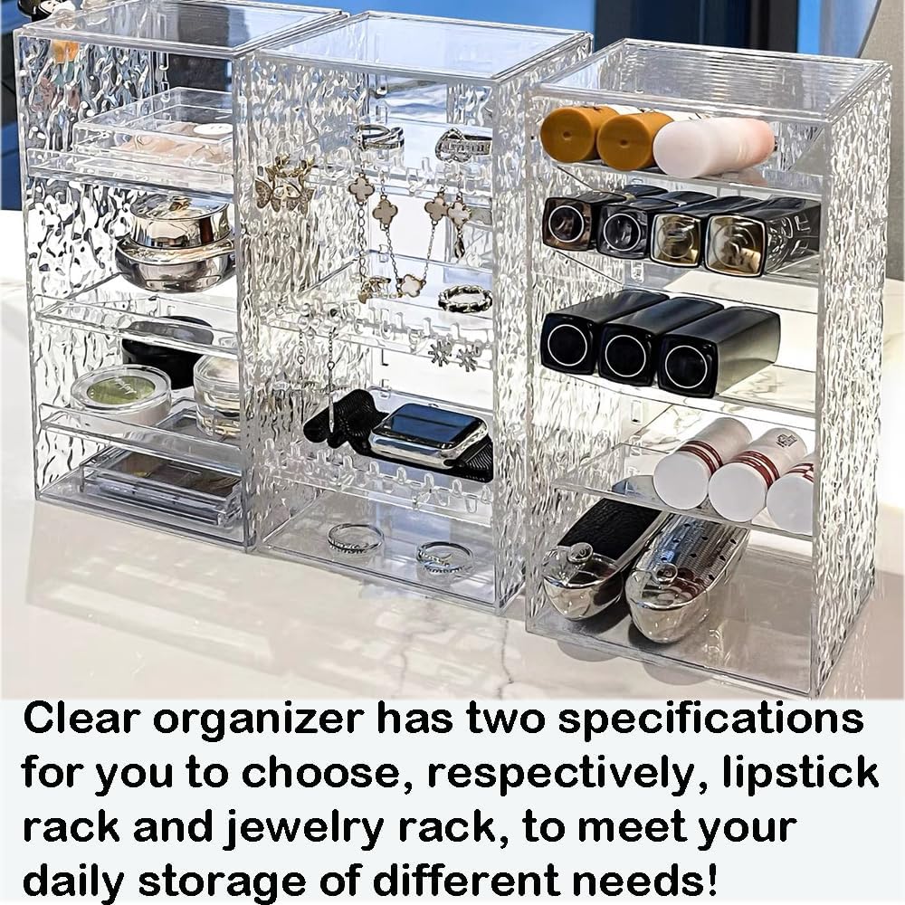 Himilucky Clear Lipstick Holder Stand with 6 Zones
