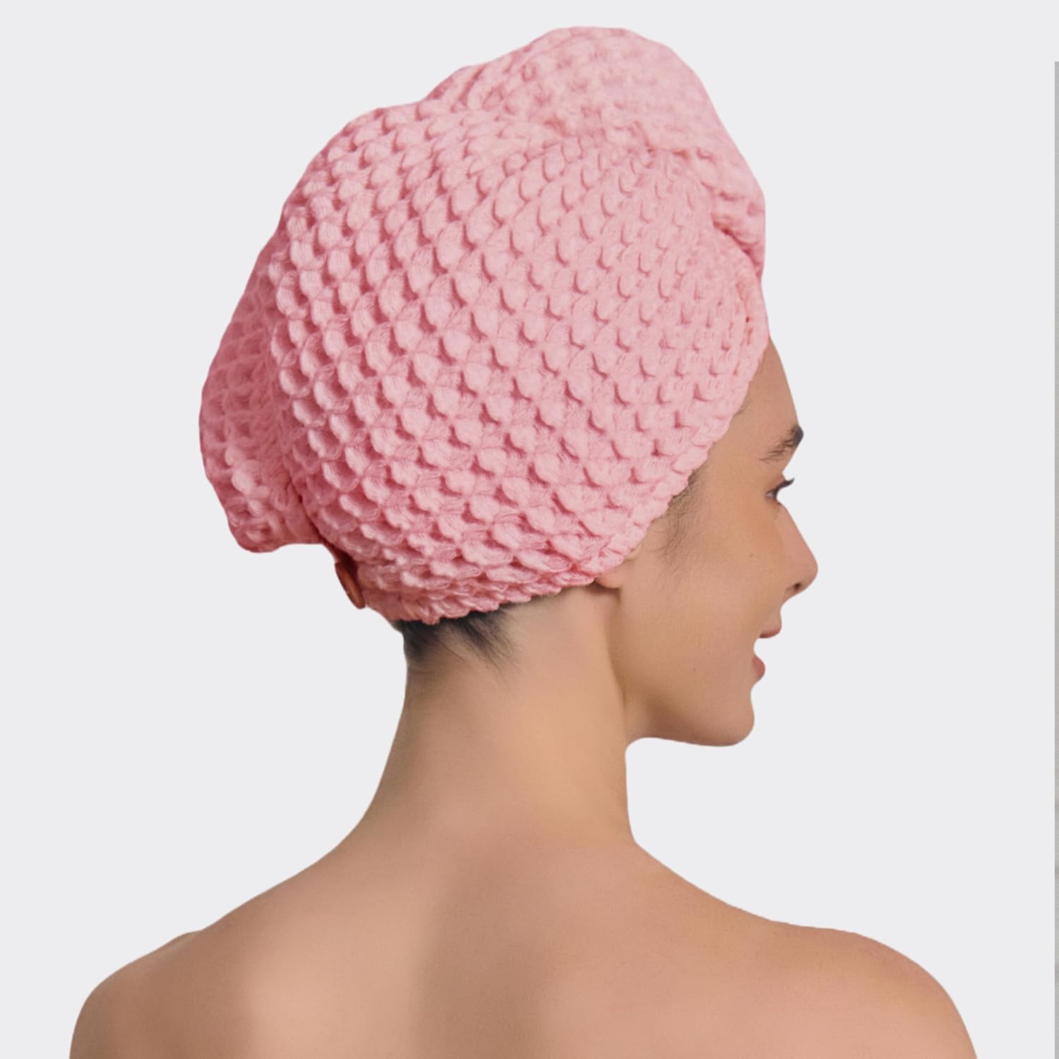 KOSMU Hair Towel - 100 Japanese Cotton Waffle Hair Wrap Turban for Women