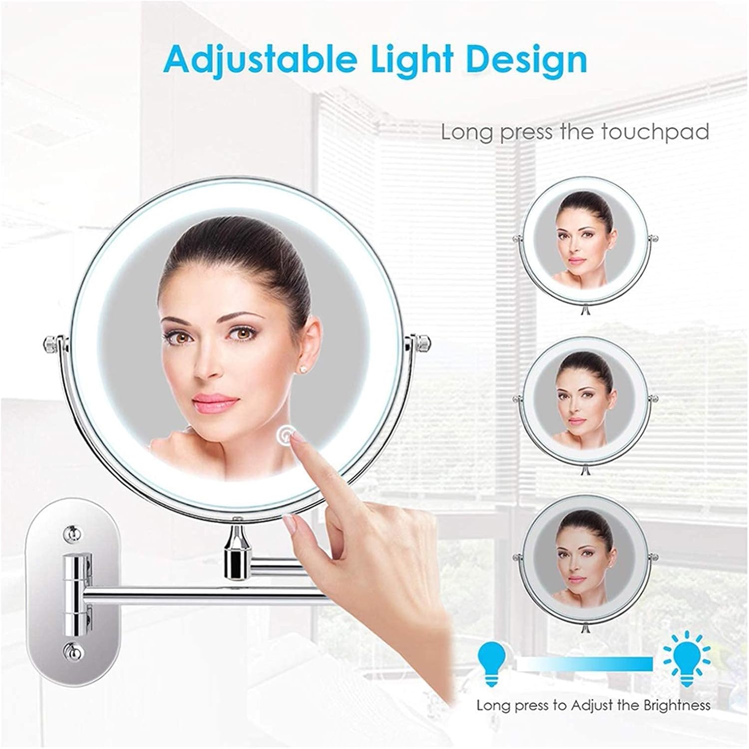 LCARY 8 Double Sided 360 Swivel Vanity Mirror