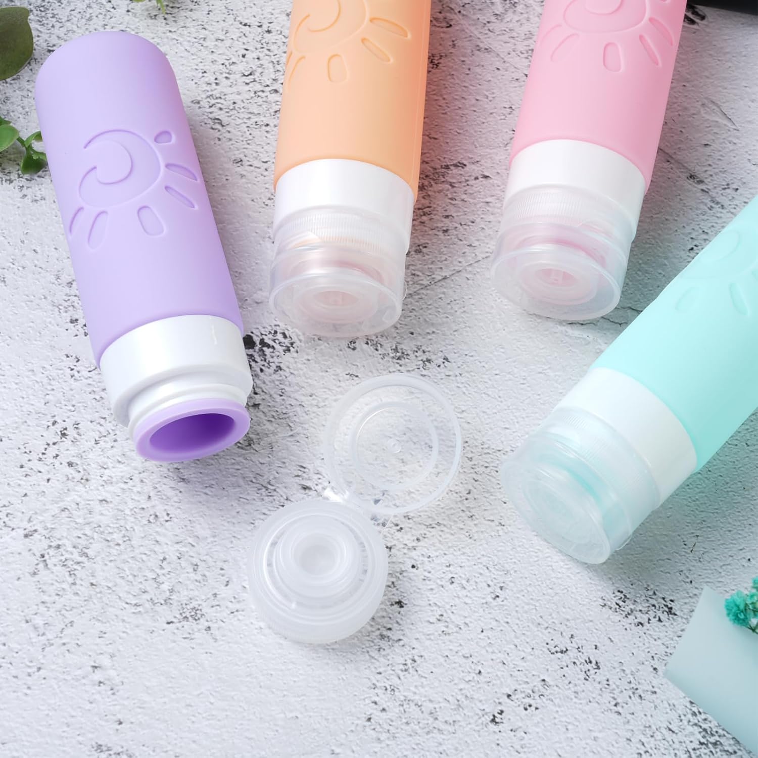 Zafit Leakproof Travel Bottles Set - 4 Pcs TSA Approved 3oz Refillable Containers