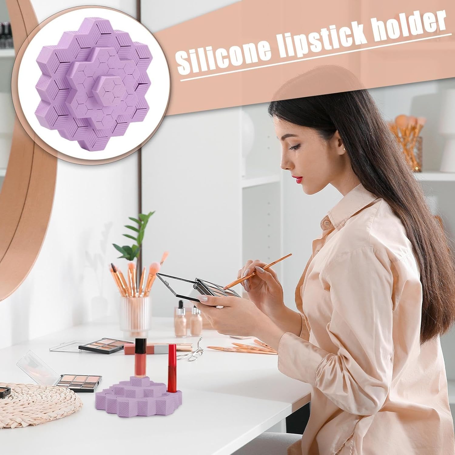 Silicone Makeup Brush Holder Case Organizer