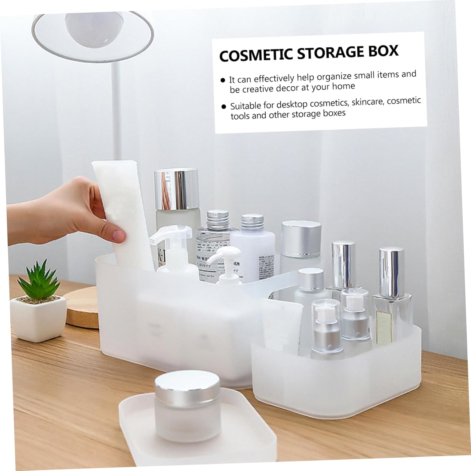 Angoily Modern Makeup Organizer Cosmetic Storage Box