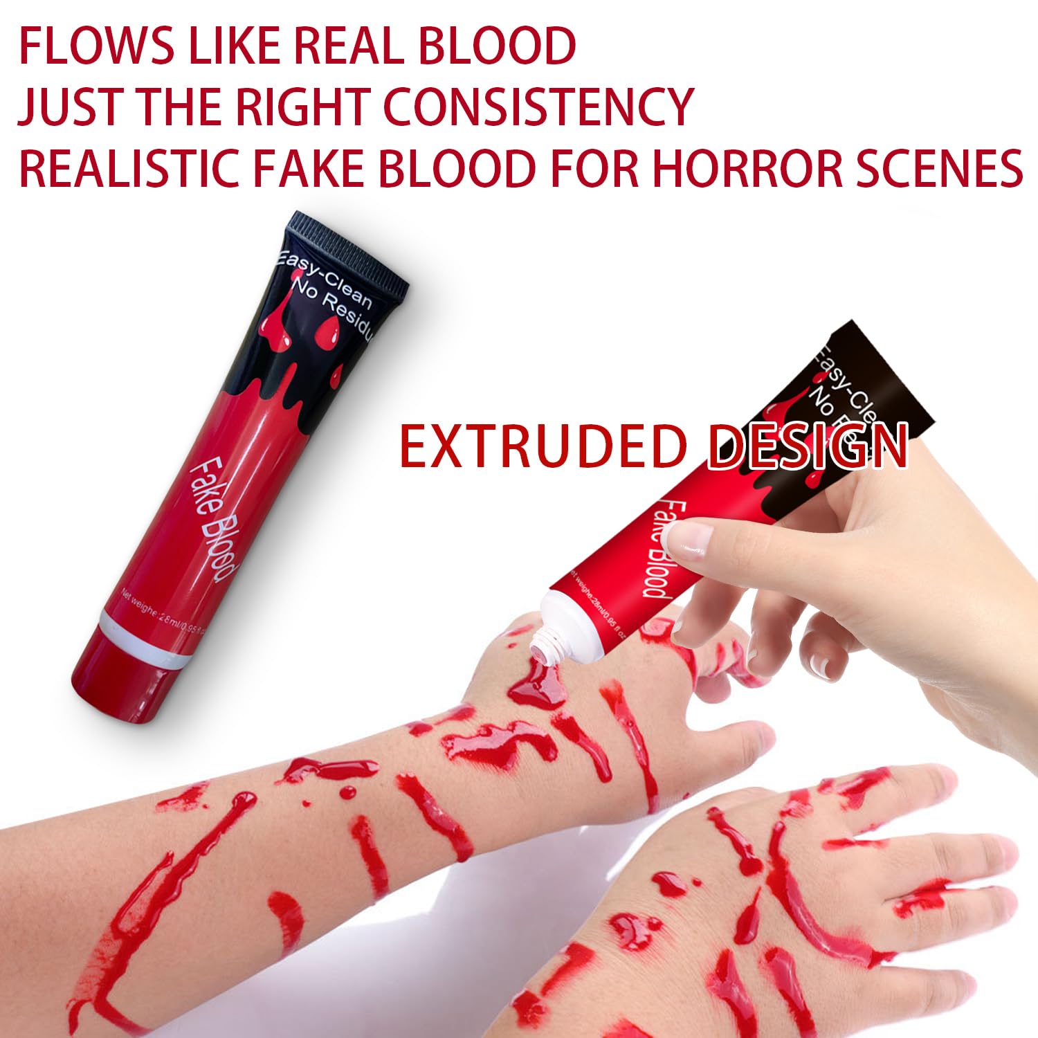 Topcent Fake Blood Gel and Scar Wax Halloween Makeup Set