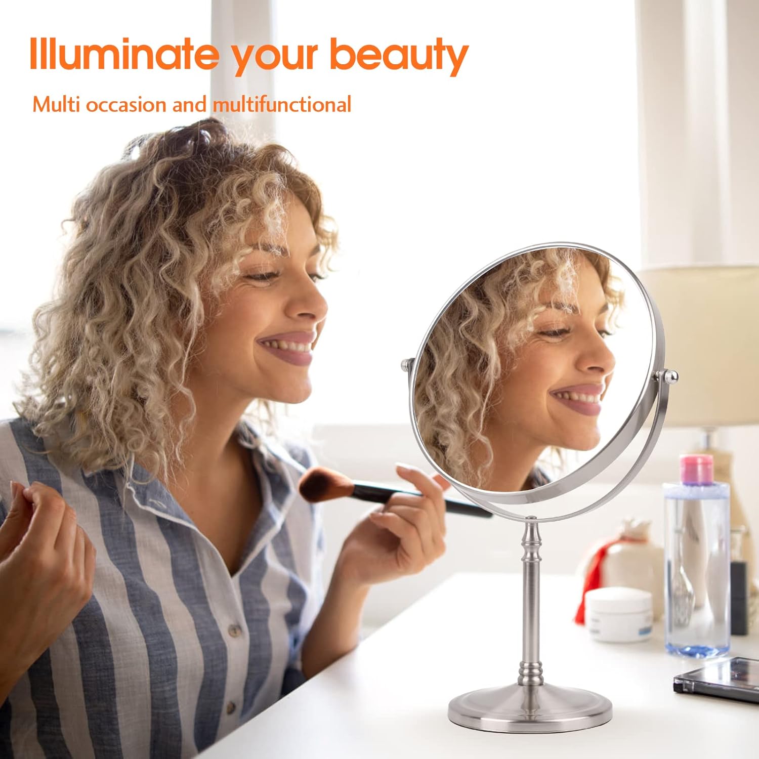 Ohotecy 8 Double-Sided Magnifying Mirror with 1X10X Magnification