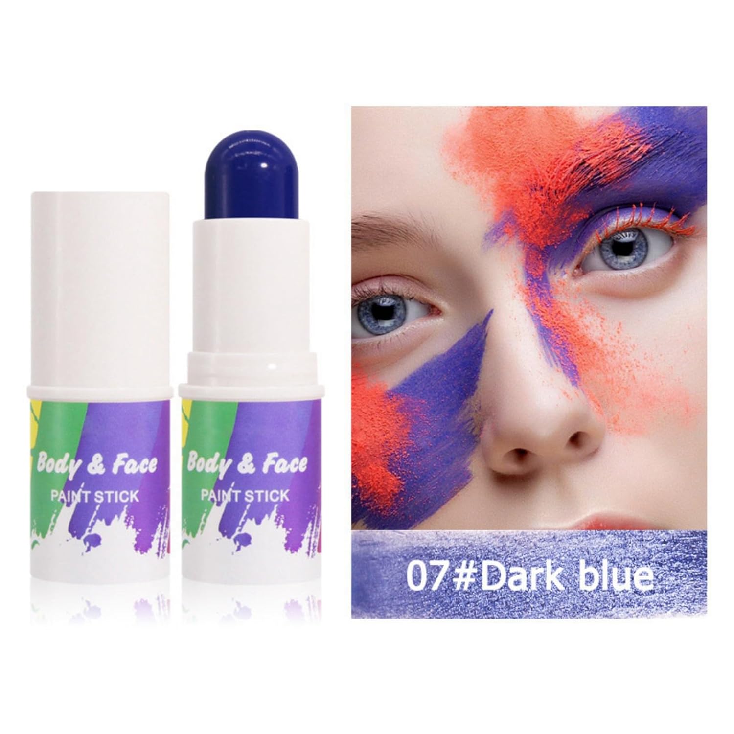 Dark Blue Body Paint Stick Non-Toxic Waterproof