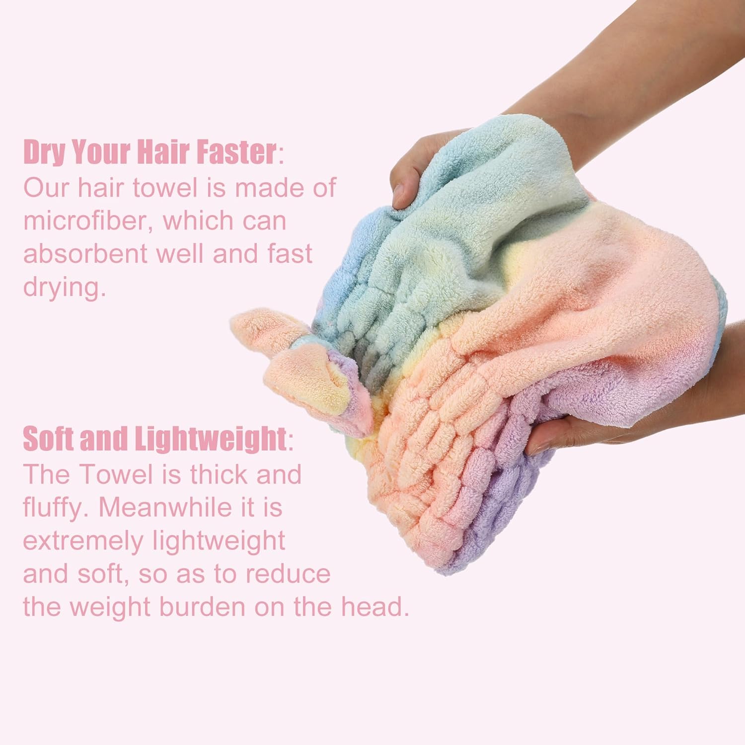 VOCOSTE Microfiber Hair Drying Towel Dry Cap