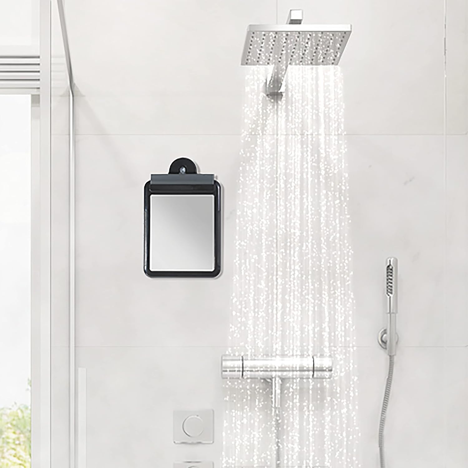 Zadro Fogless Travel Water Shower Mirror with Squeegee and Pouch 1