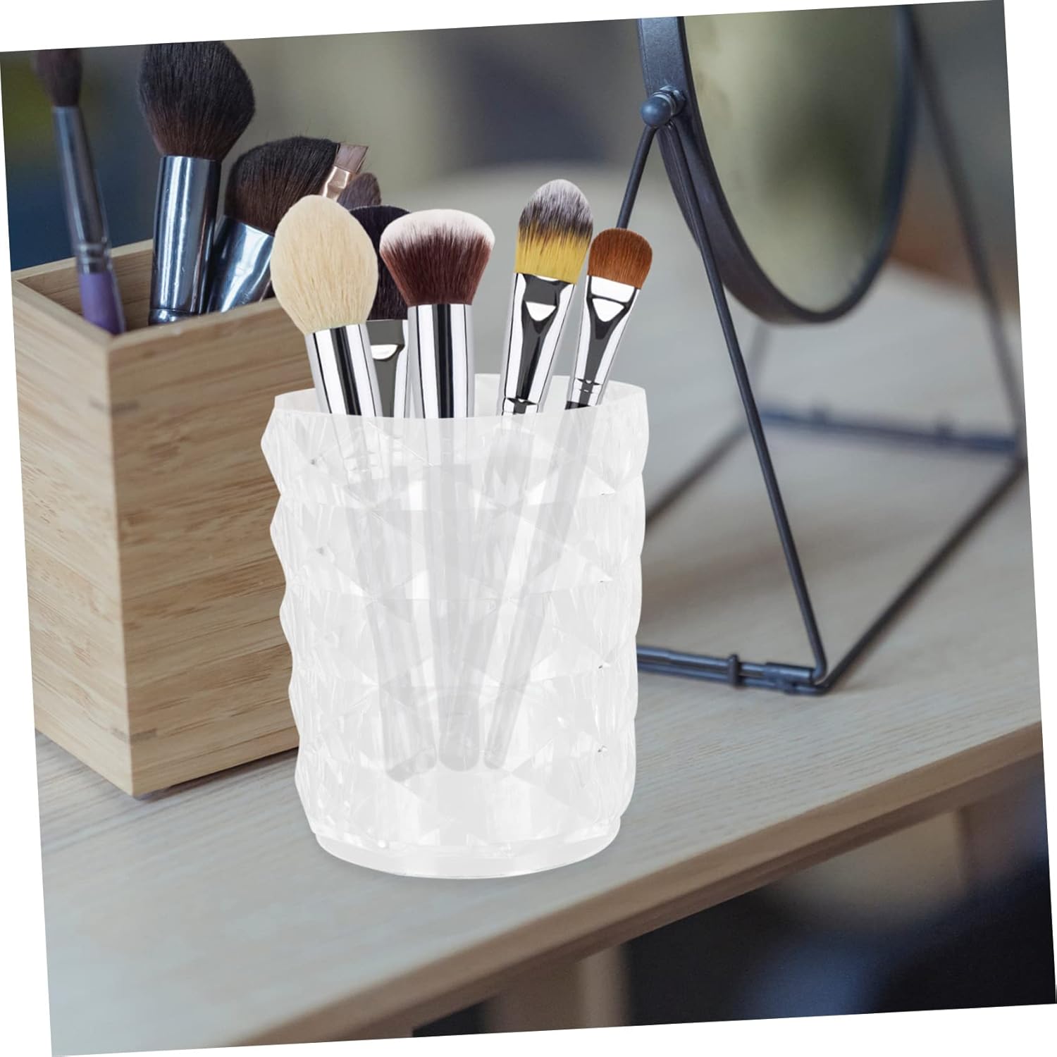 MAGICLULU Clear Cosmetic Storage Box for Makeup Tools