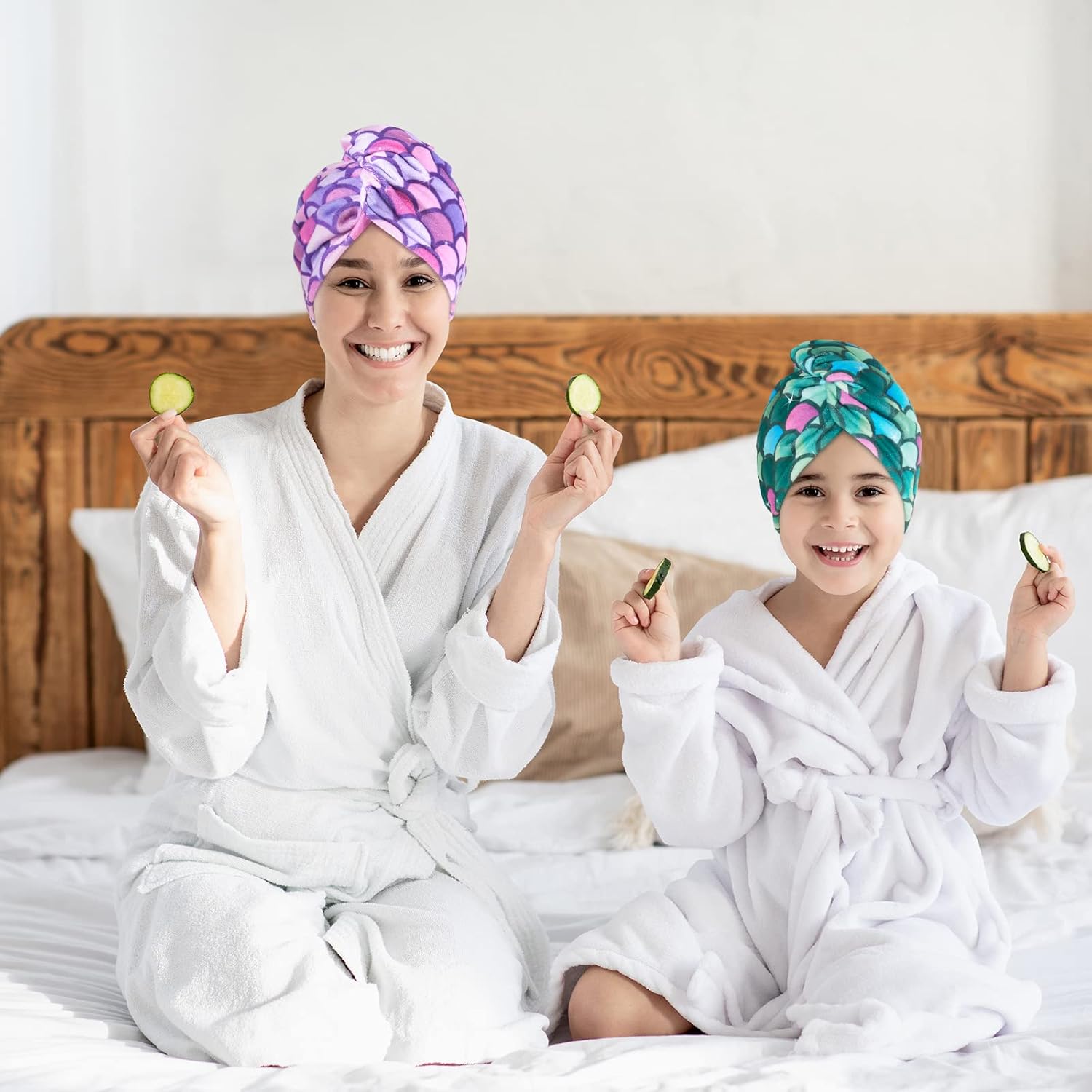 WAWSAM 2 Pack Unicorn Hair Drying Towels for Kids