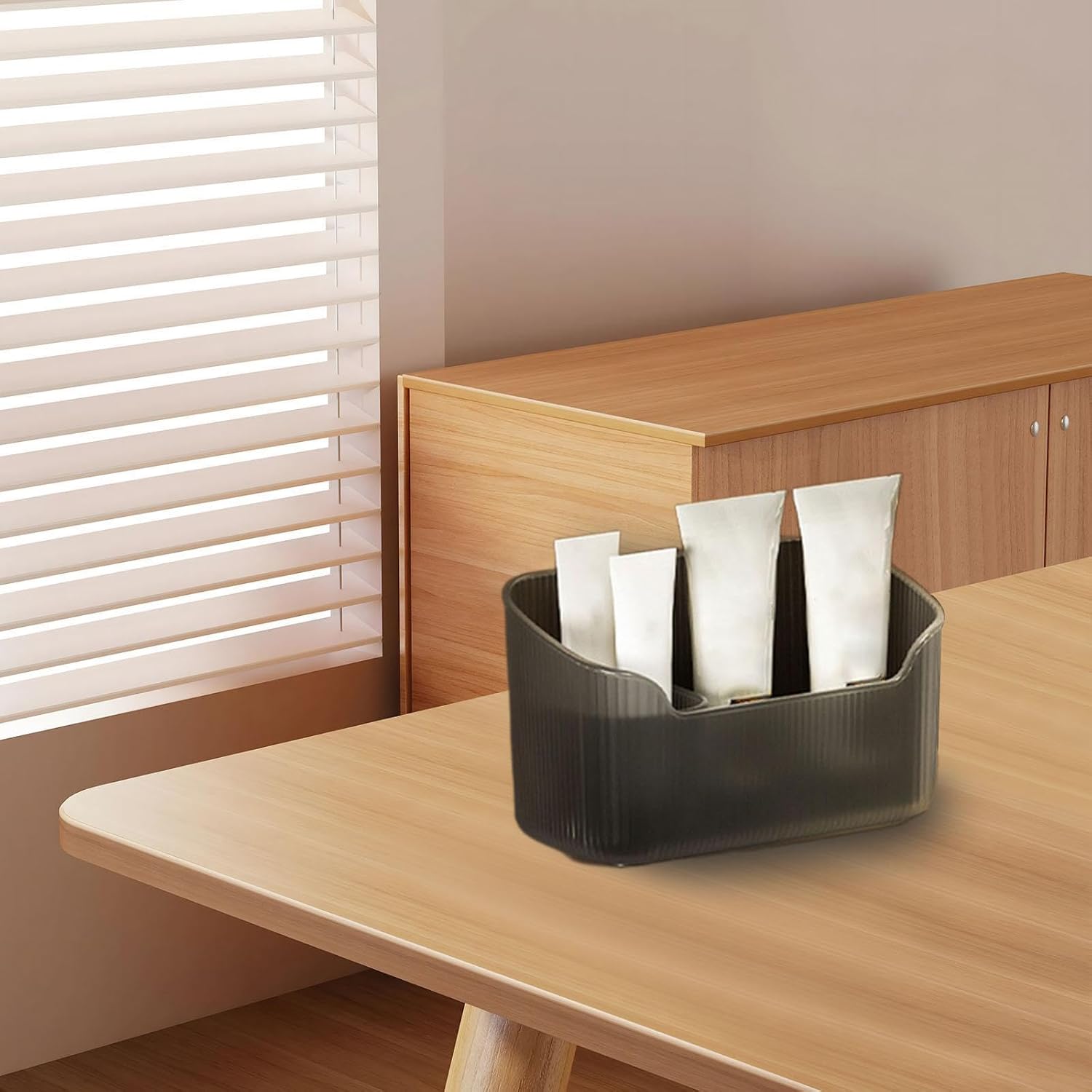 Clear Black Cosmetic Storage Box for Palettes and Makeup