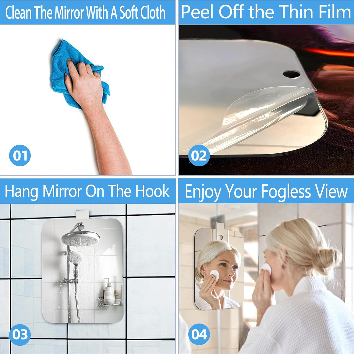 UNBREAKABL MIRO Fogless 8x55in Shower Mirror