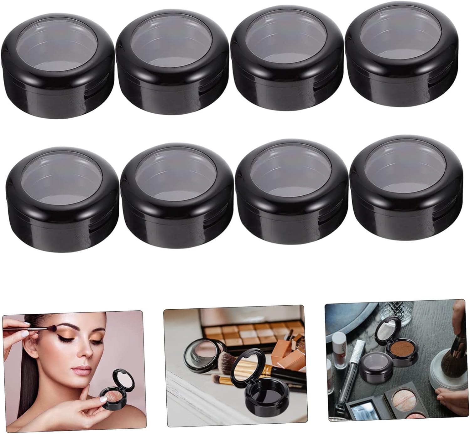 8PCS Skisuno Eyeshadow Organizer Case White