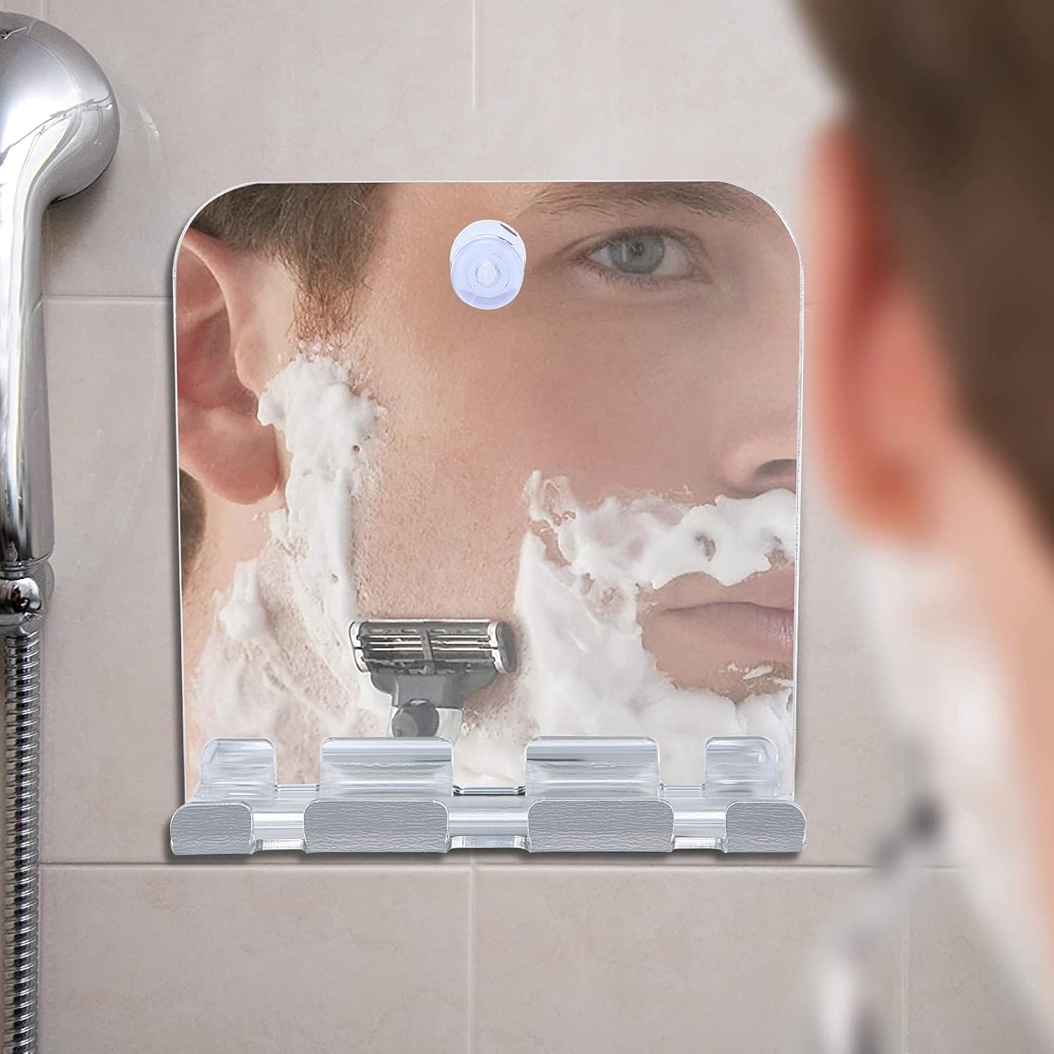YUYTE Fogless Shower Mirror with Hook and Suction