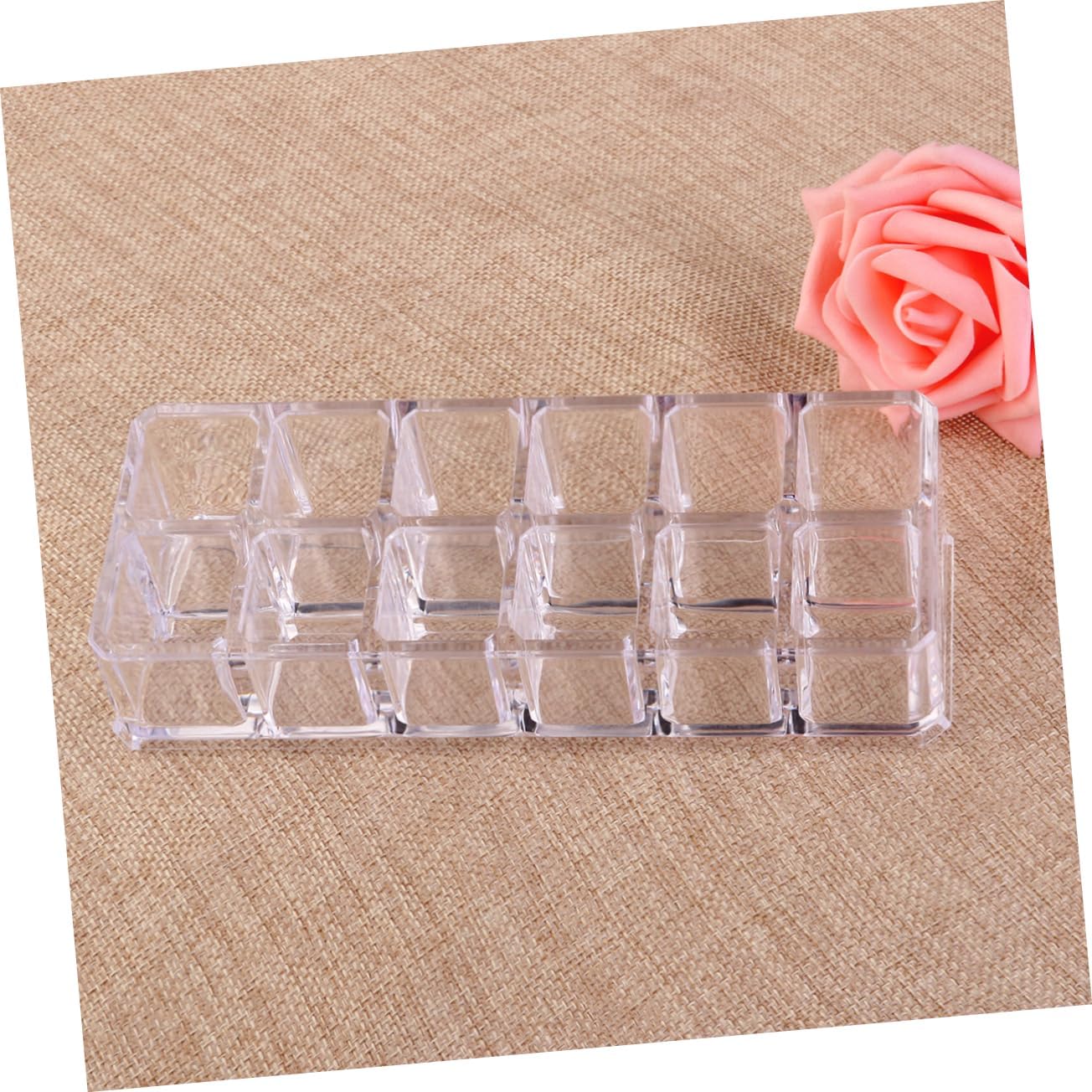 HONMEET Acrylic Lipstick Display Rack 12 Slot Organizer