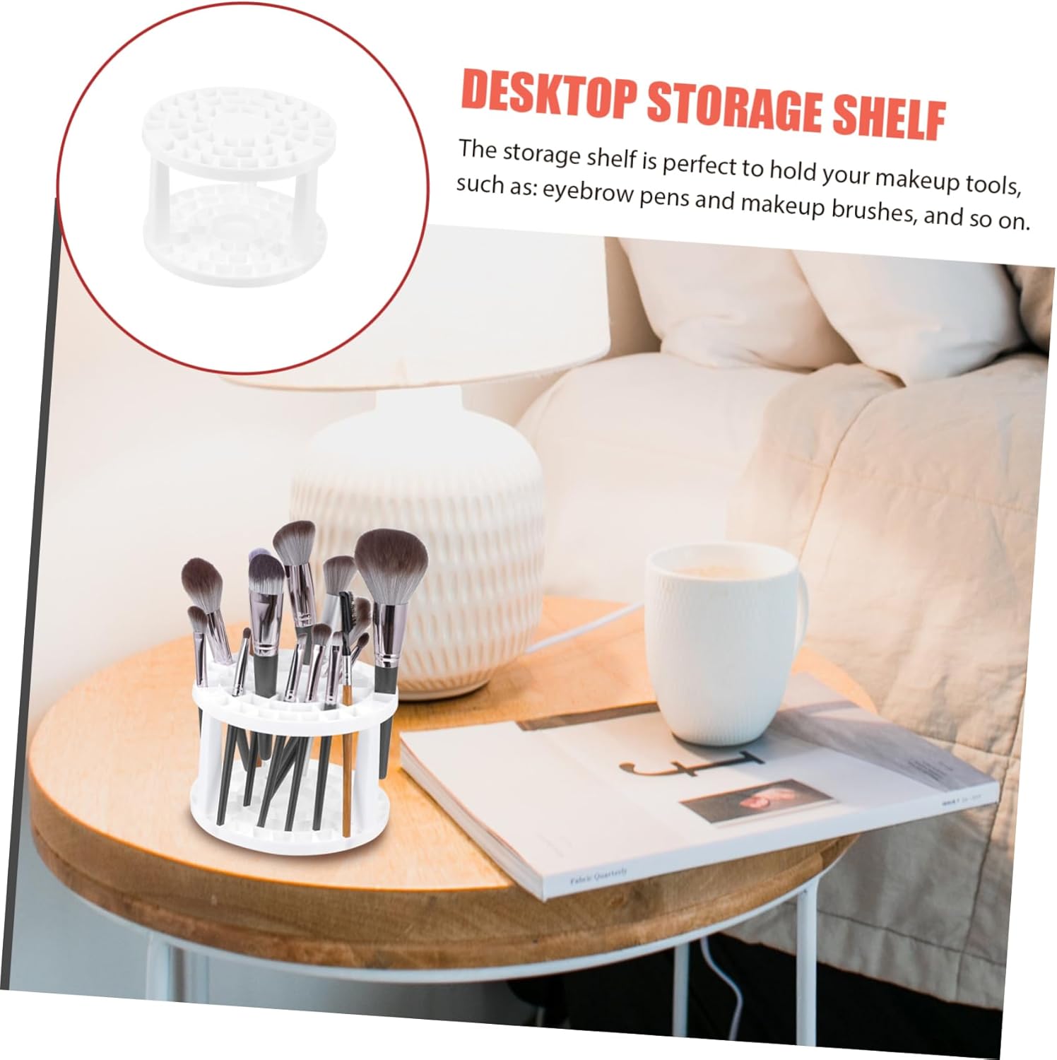 Detachable Makeup Brush Rack Organizer for Vanity and Bathroom