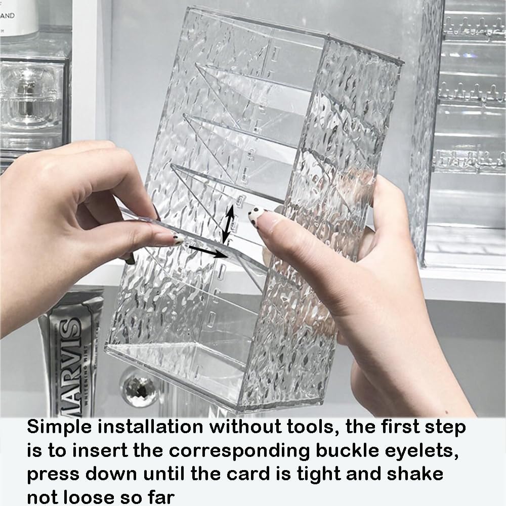 Himilucky Clear Lipstick Holder Stand with 6 Zones