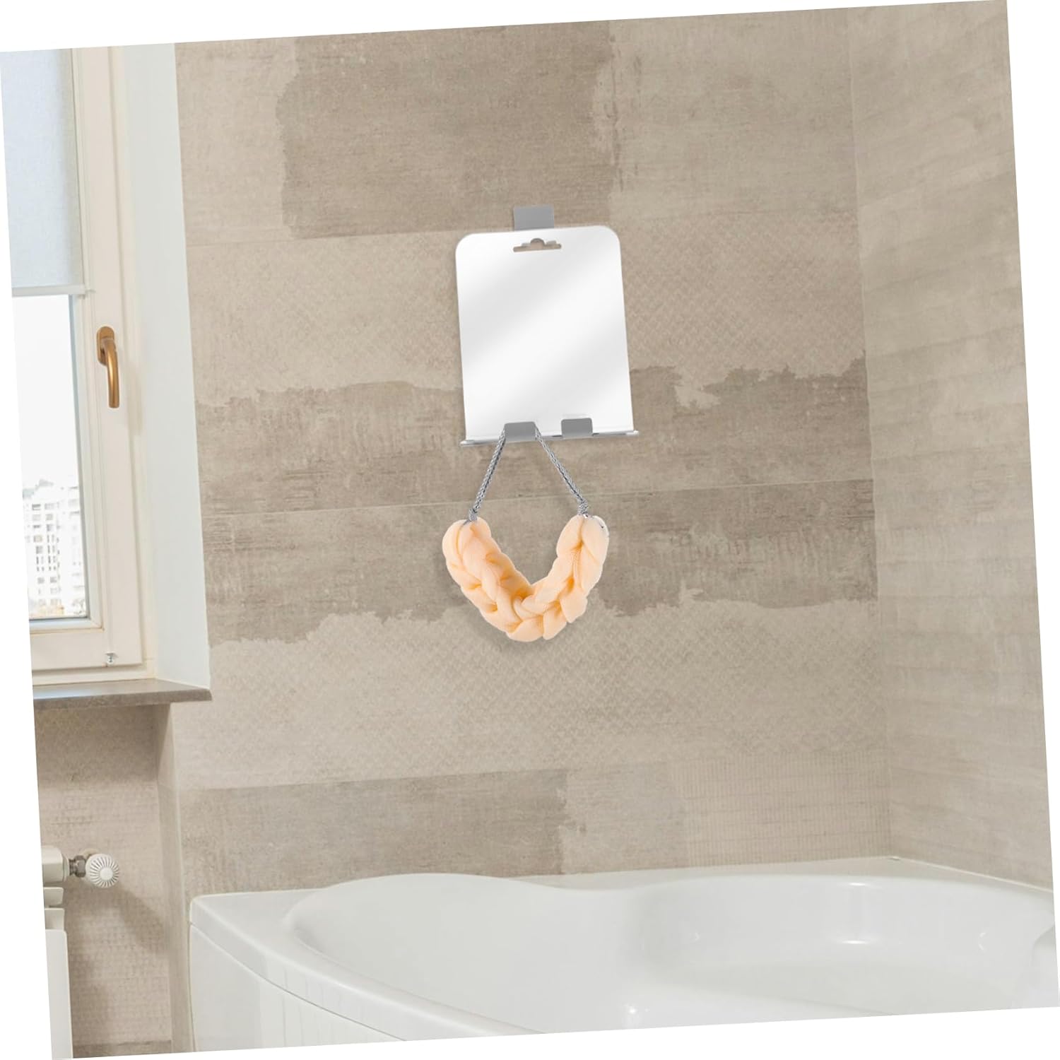 Cabilock Anti-Fog Shower Mirror with LED and Hook Holder