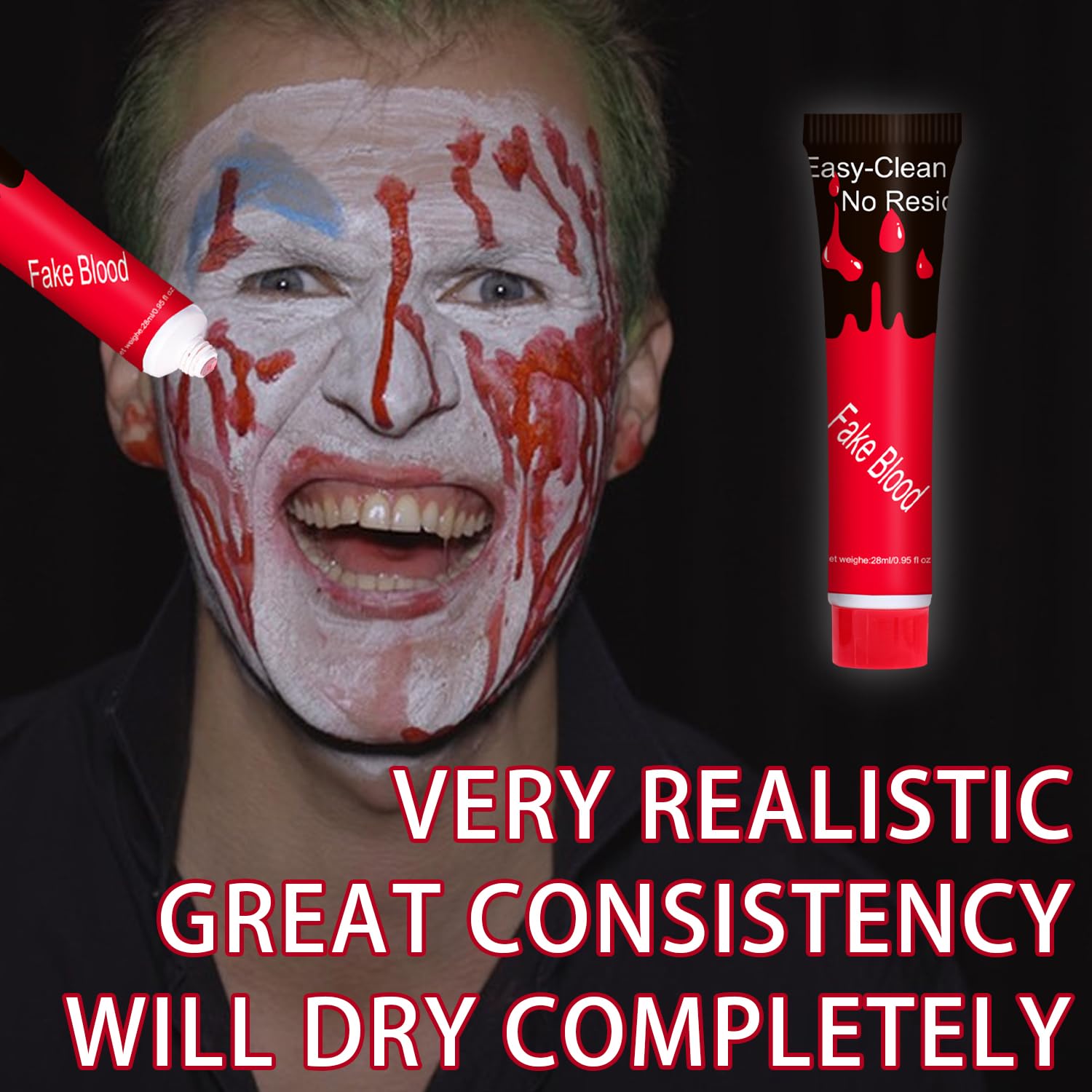 Topcent Fake Blood Gel and Scar Wax Halloween Makeup Set