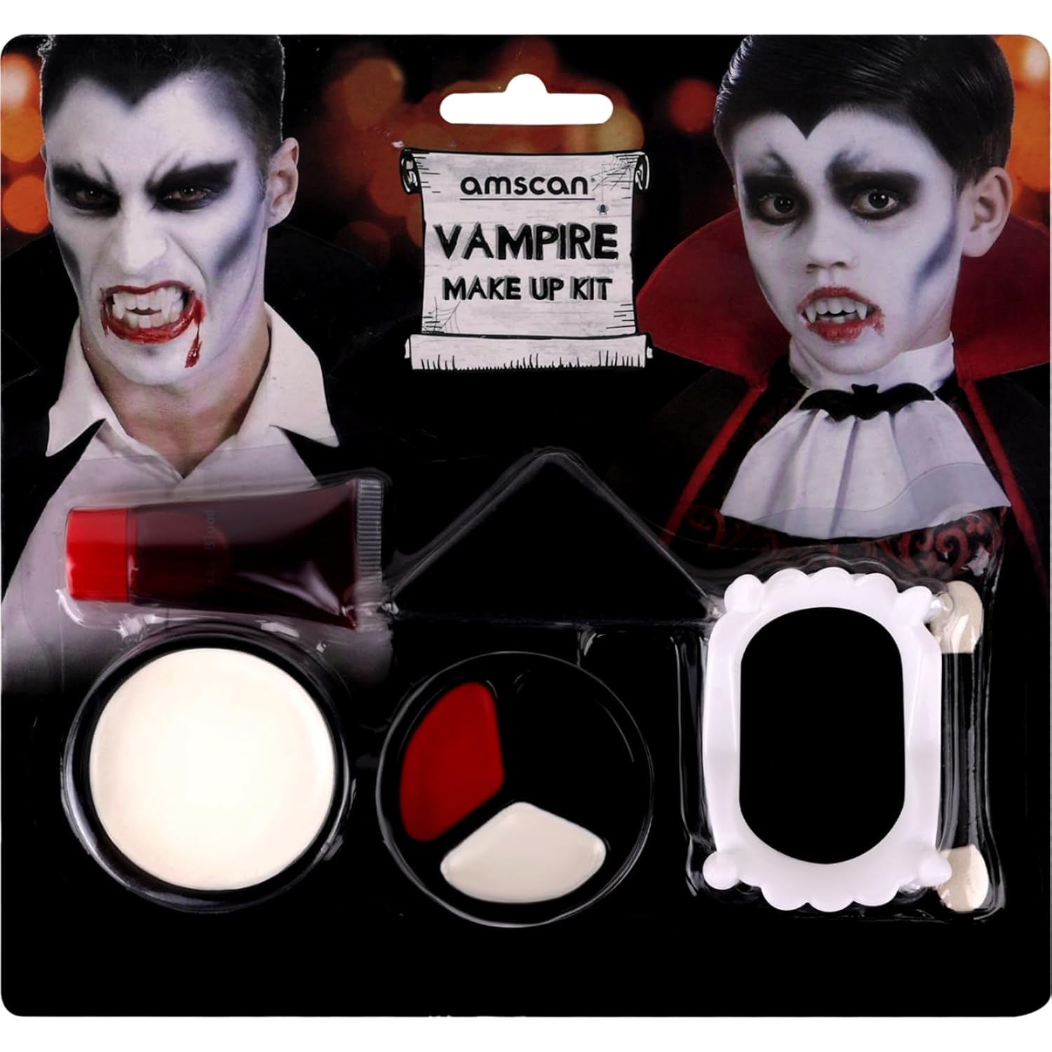 SOMGKIN Halloween Body Paint Set with Vampire Teeth and Fake Blood