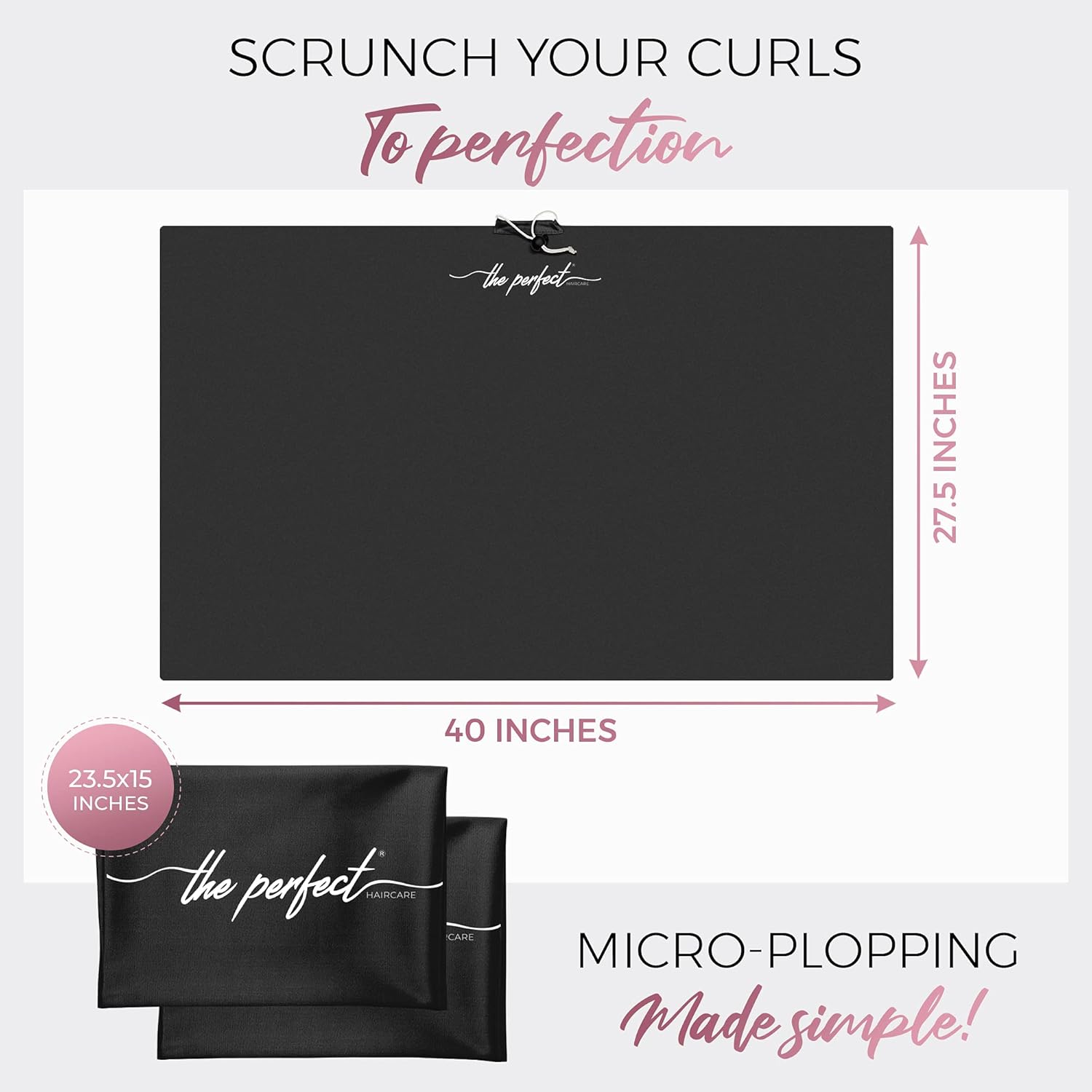 THE PERFECT HAIRCARE Curly Hair Microfiber Towel Set