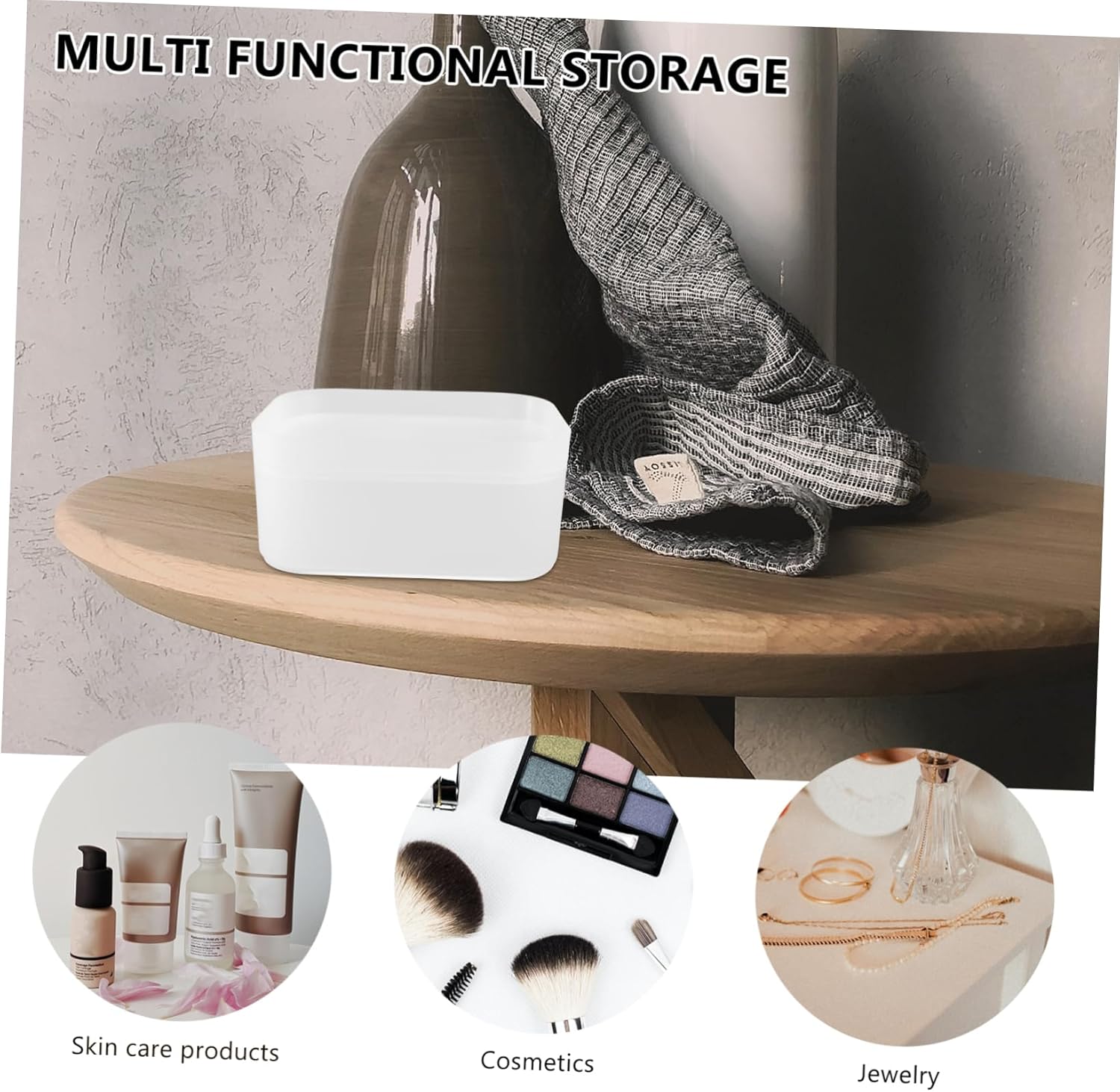 Healeved 1Pc Transparent Cosmetic Storage Box 1