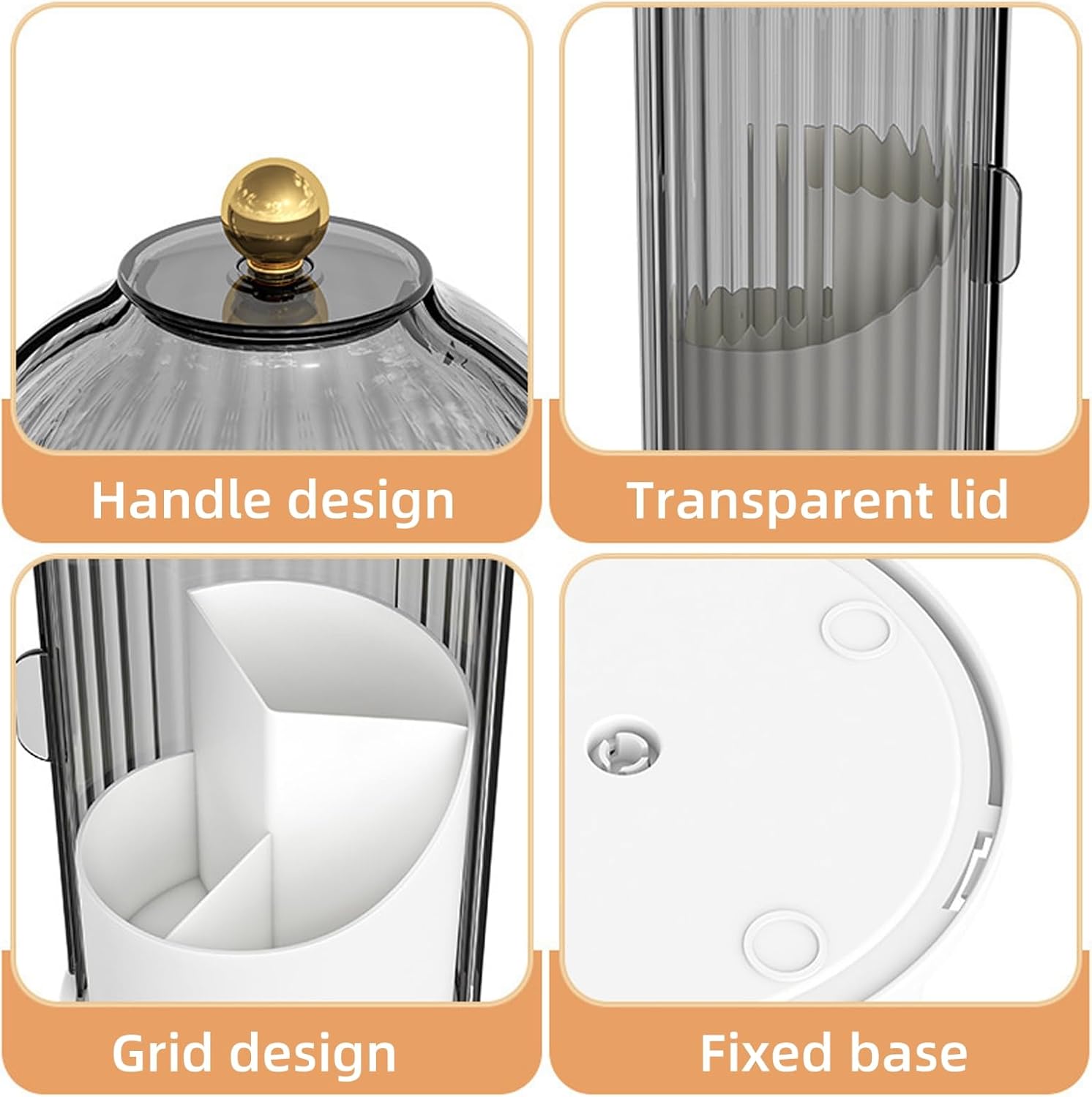 Concealed Toothbrush Holder with Sliding Lid and 360 Rotating Design