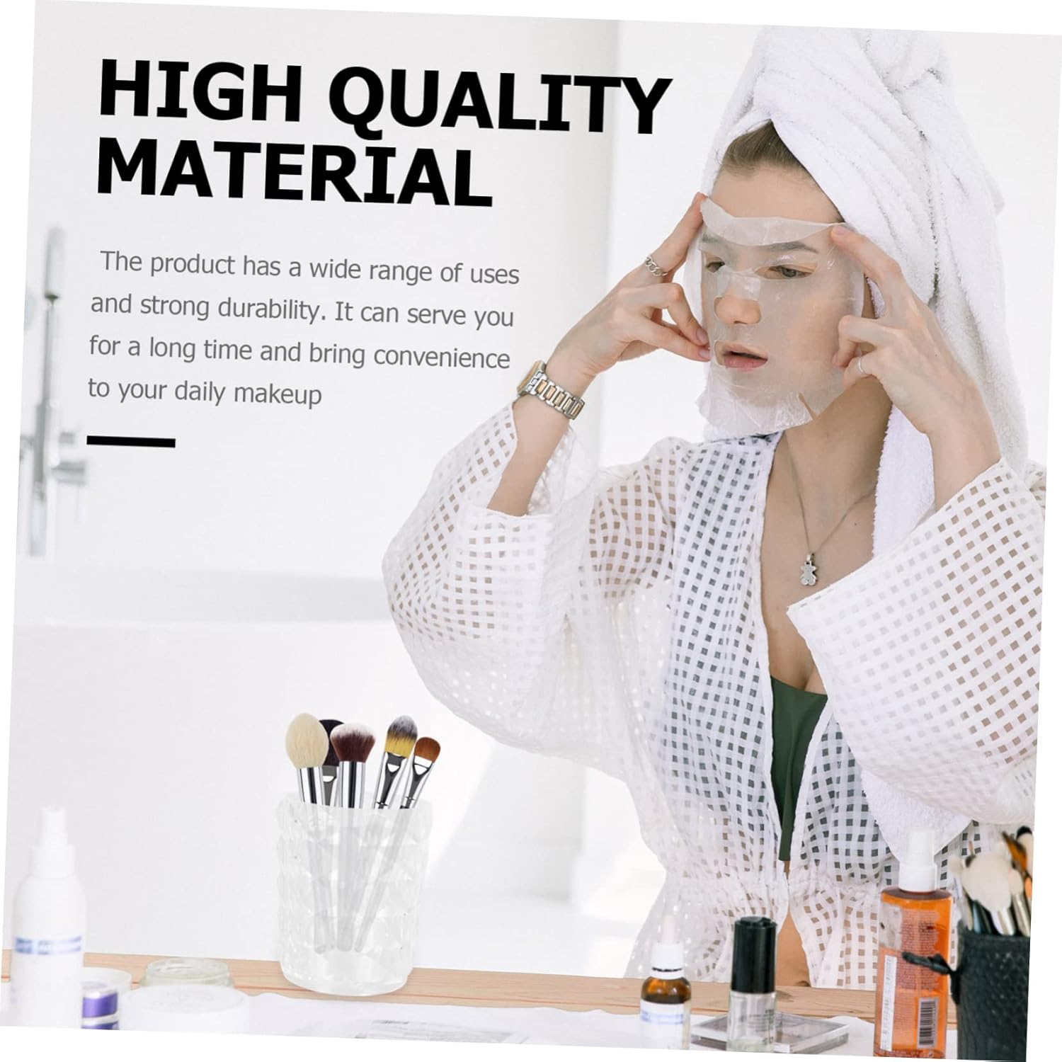 1pc Pattern Makeup Brush Organizer Storage Box for Cosmetics