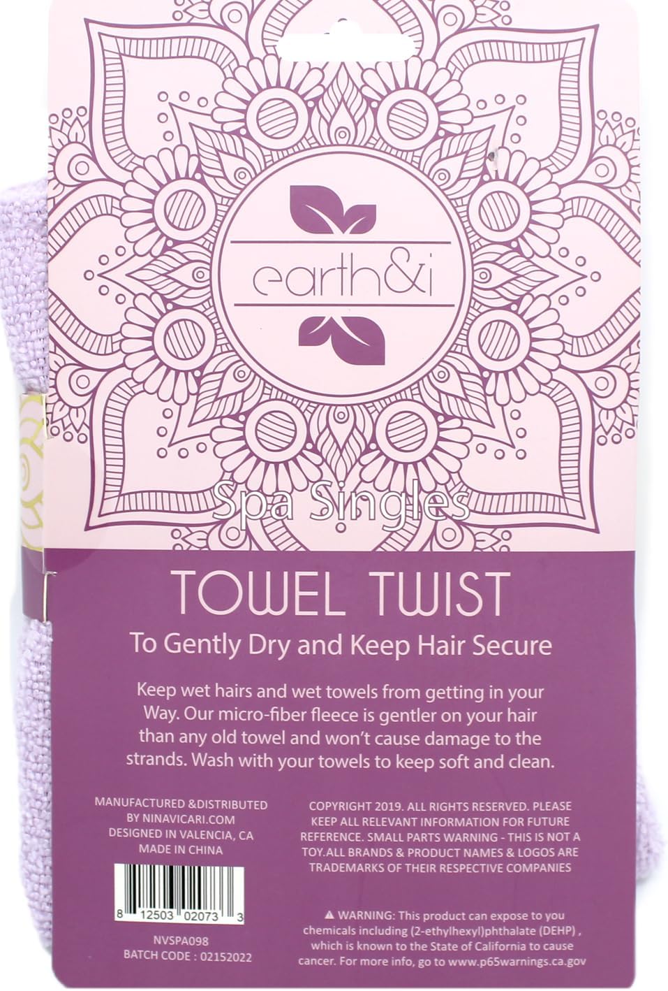 Earth I Purple Microfiber Hair Towel 4 Pack 1 Face Stone Gua Sha