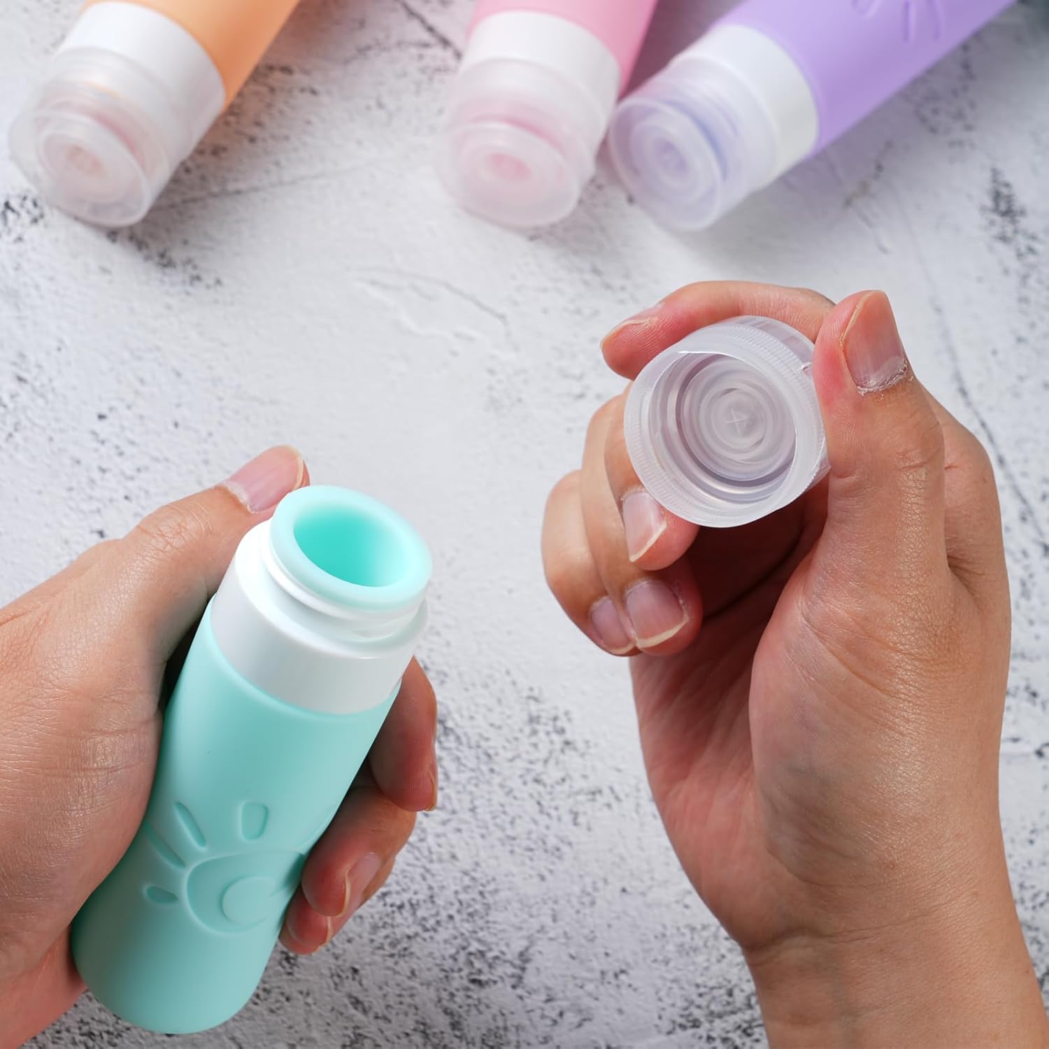 Zafit Leakproof Travel Bottles Set - 4 Pcs TSA Approved 3oz Refillable Containers