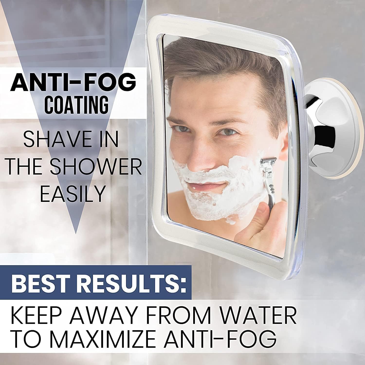 3X Magnifying Fogless Shower Mirror