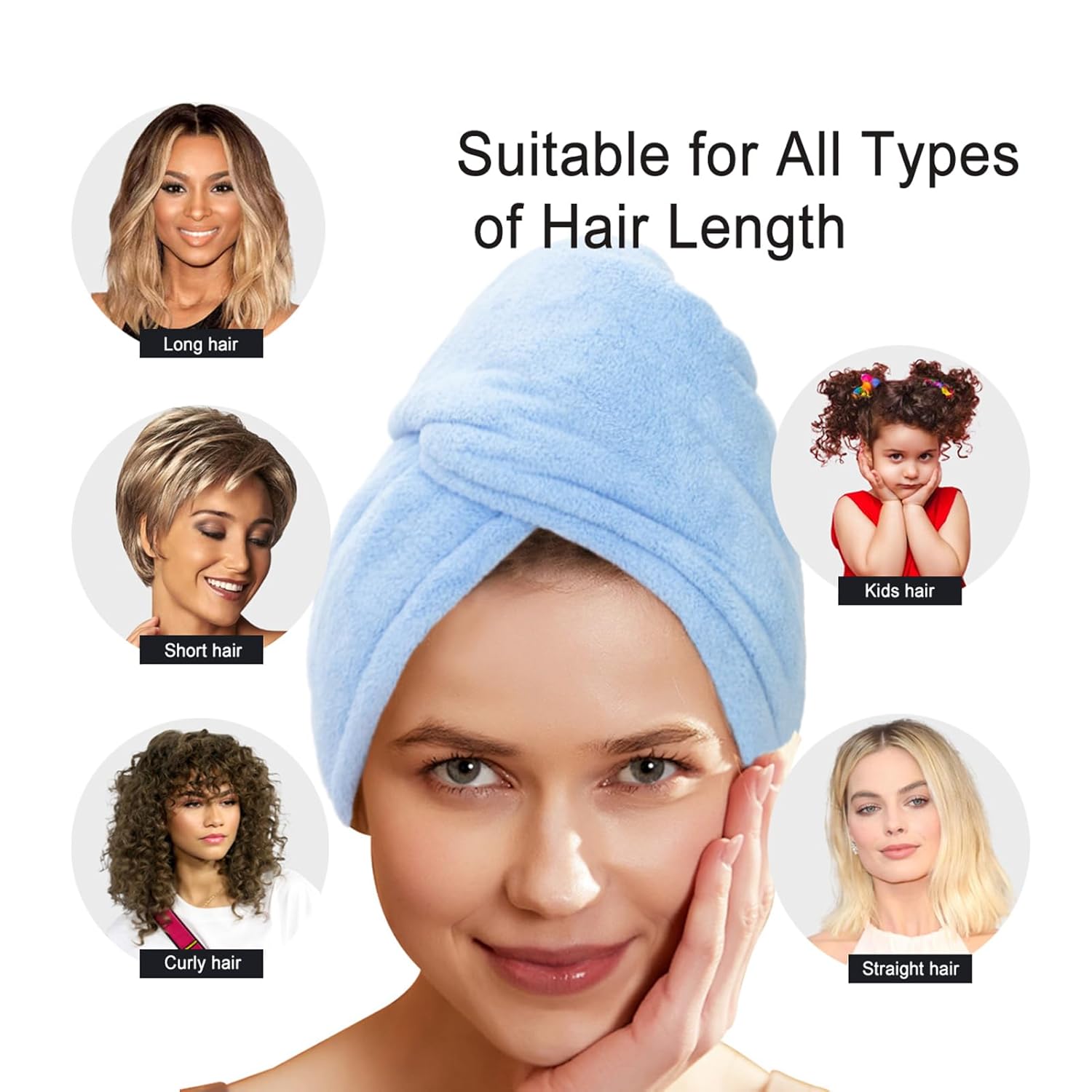 2 Pack Women Microfiber Hair Drying Towel Wrap