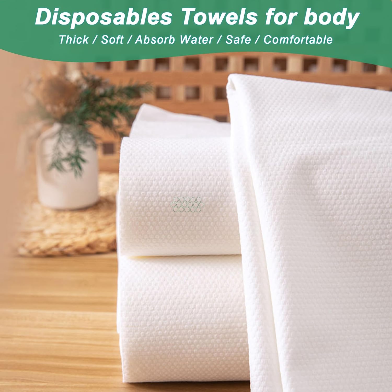 Tvvcalk 100 PCS Luxury Disposable Bath Towels