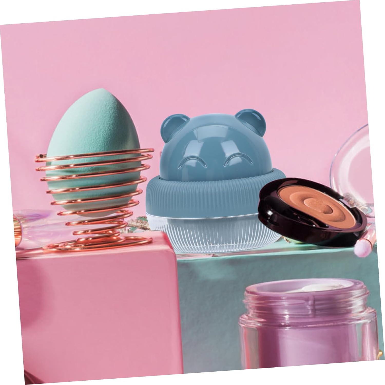 WRITWAA Cosmetic Sponge Case Holder Blue