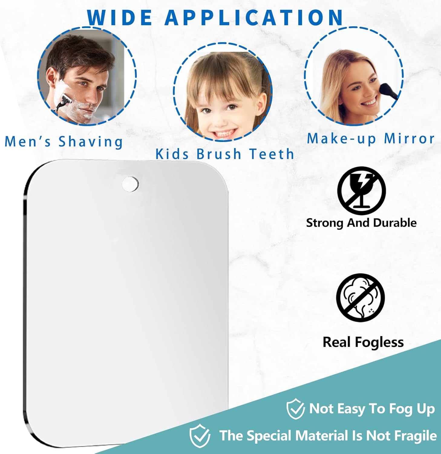 UNBREAKABL MIRO Fogless 8x55in Shower Mirror
