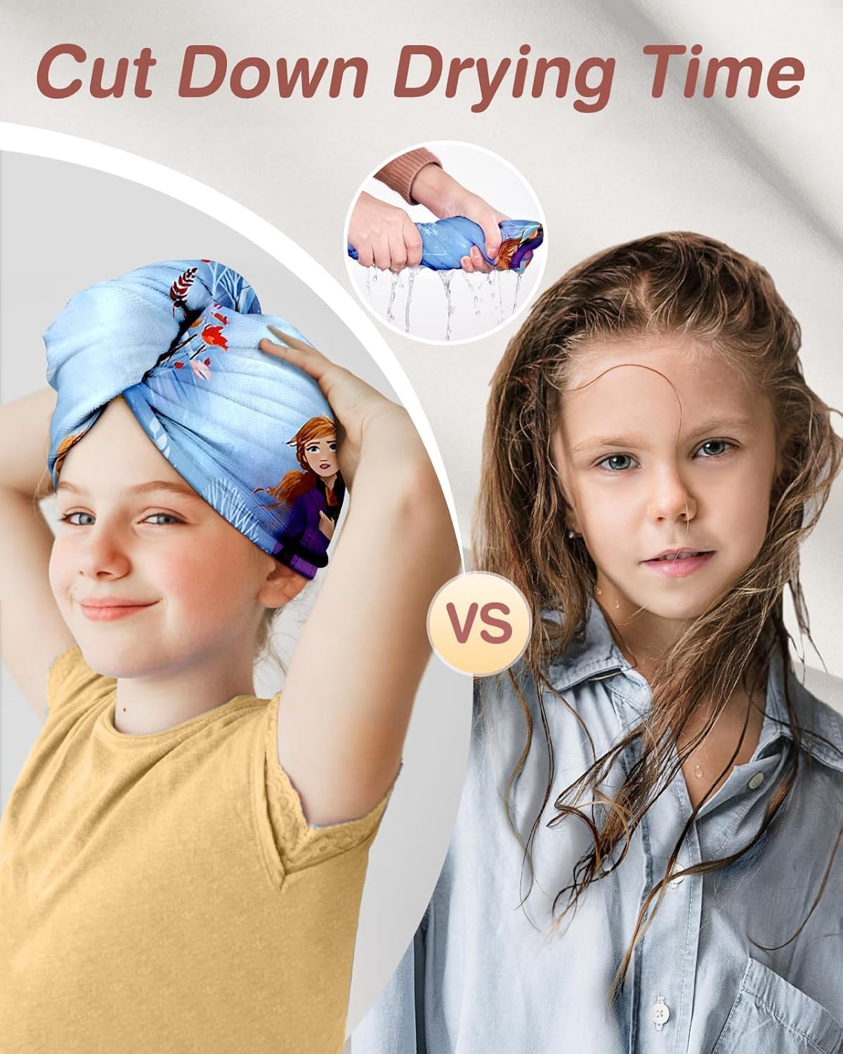 Akkya Microfiber Hair Towel Wrap 2 Pack