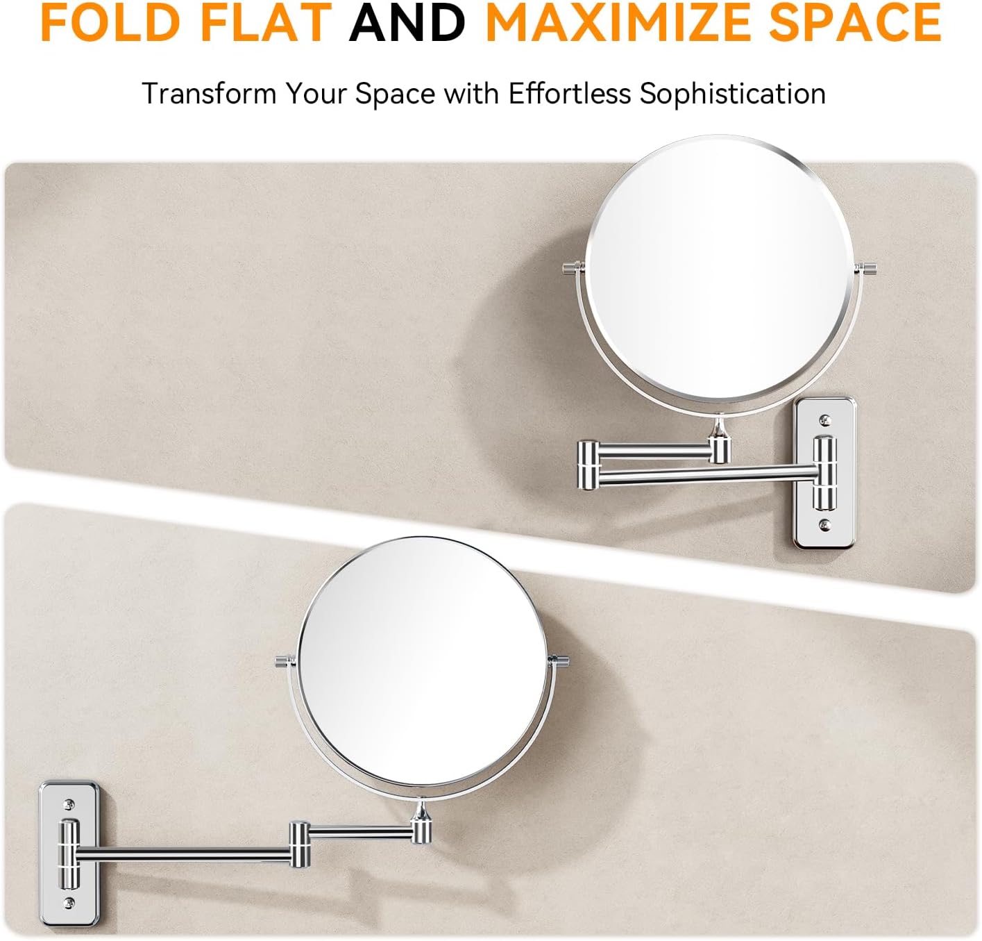 Auxmir 1X20X Double-Sided Wall Mirror with Tweezers 1