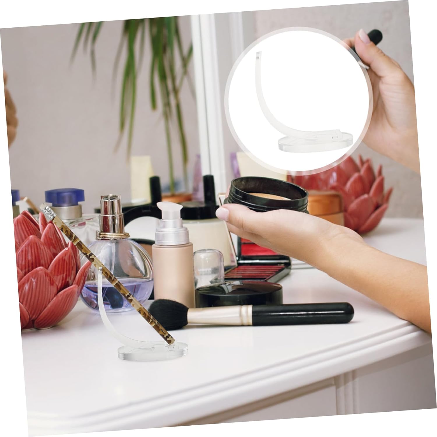Baluue Acrylic Makeup Brush Storage Holder